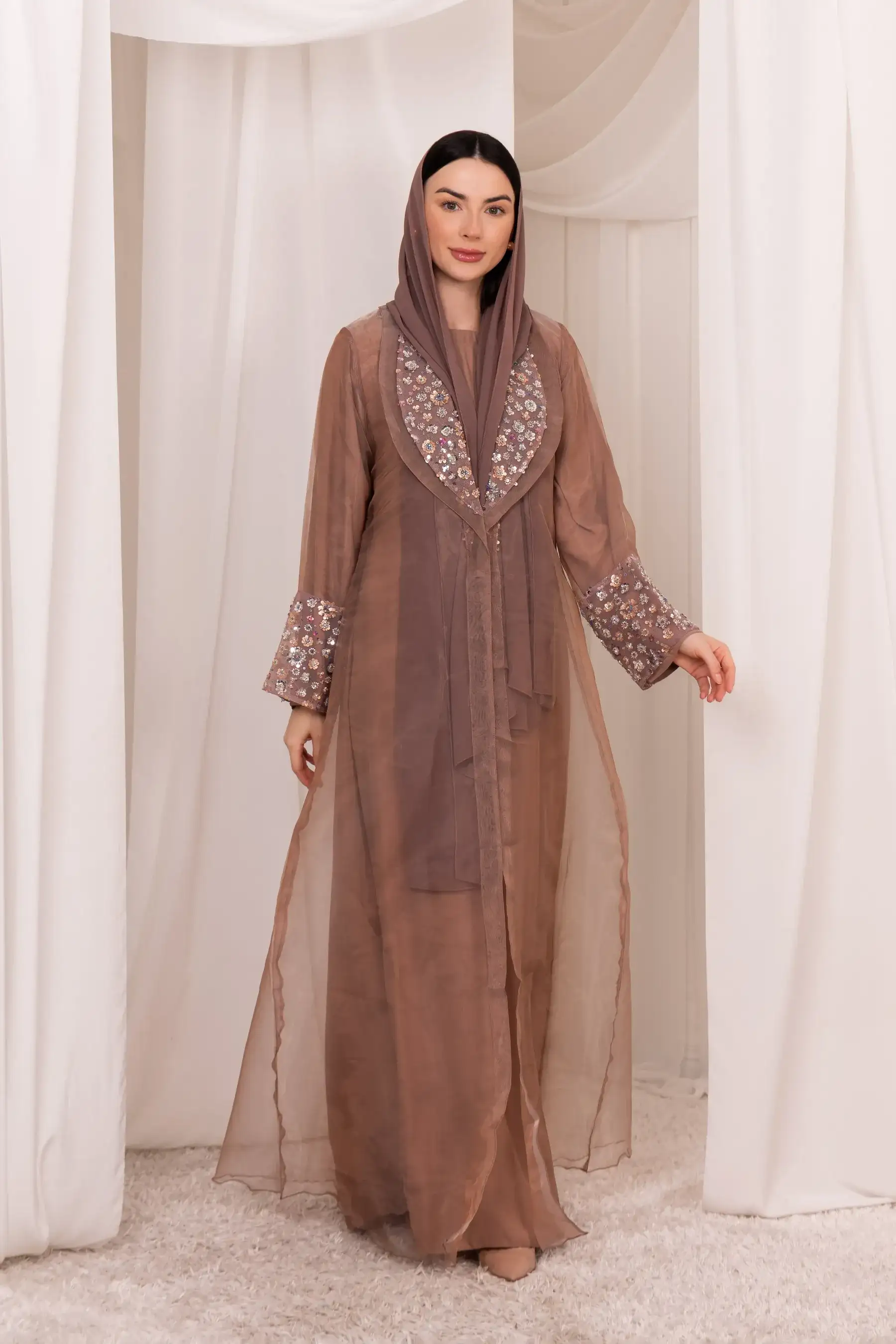 Glisten Kimono Set - Nude