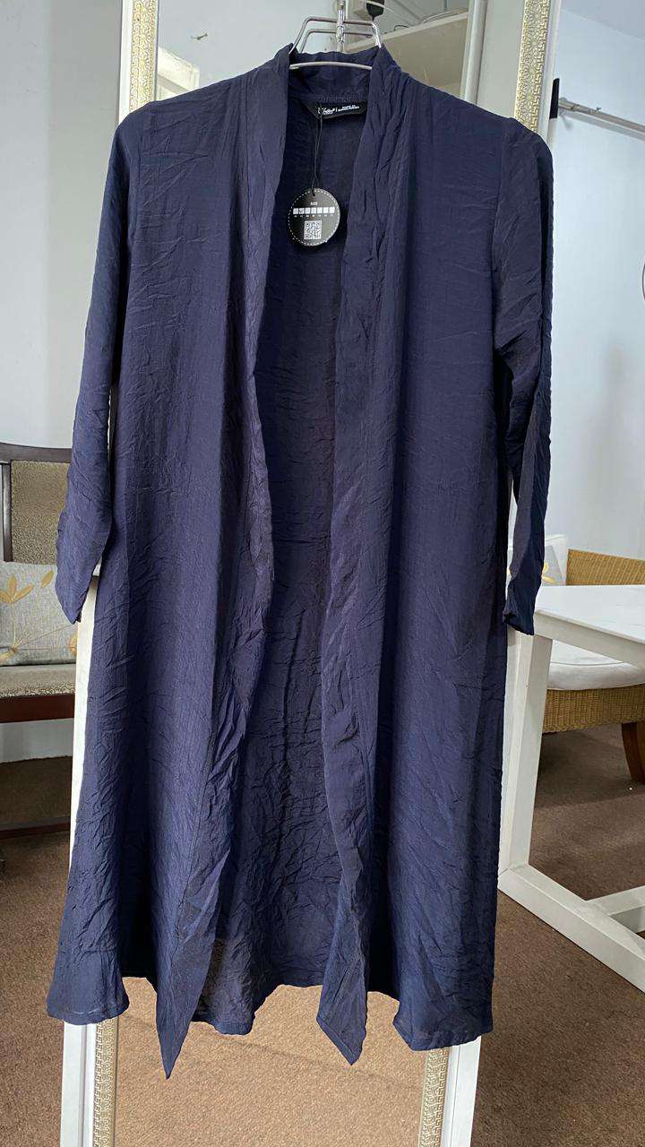 Cheese Cotton Kimono - Black