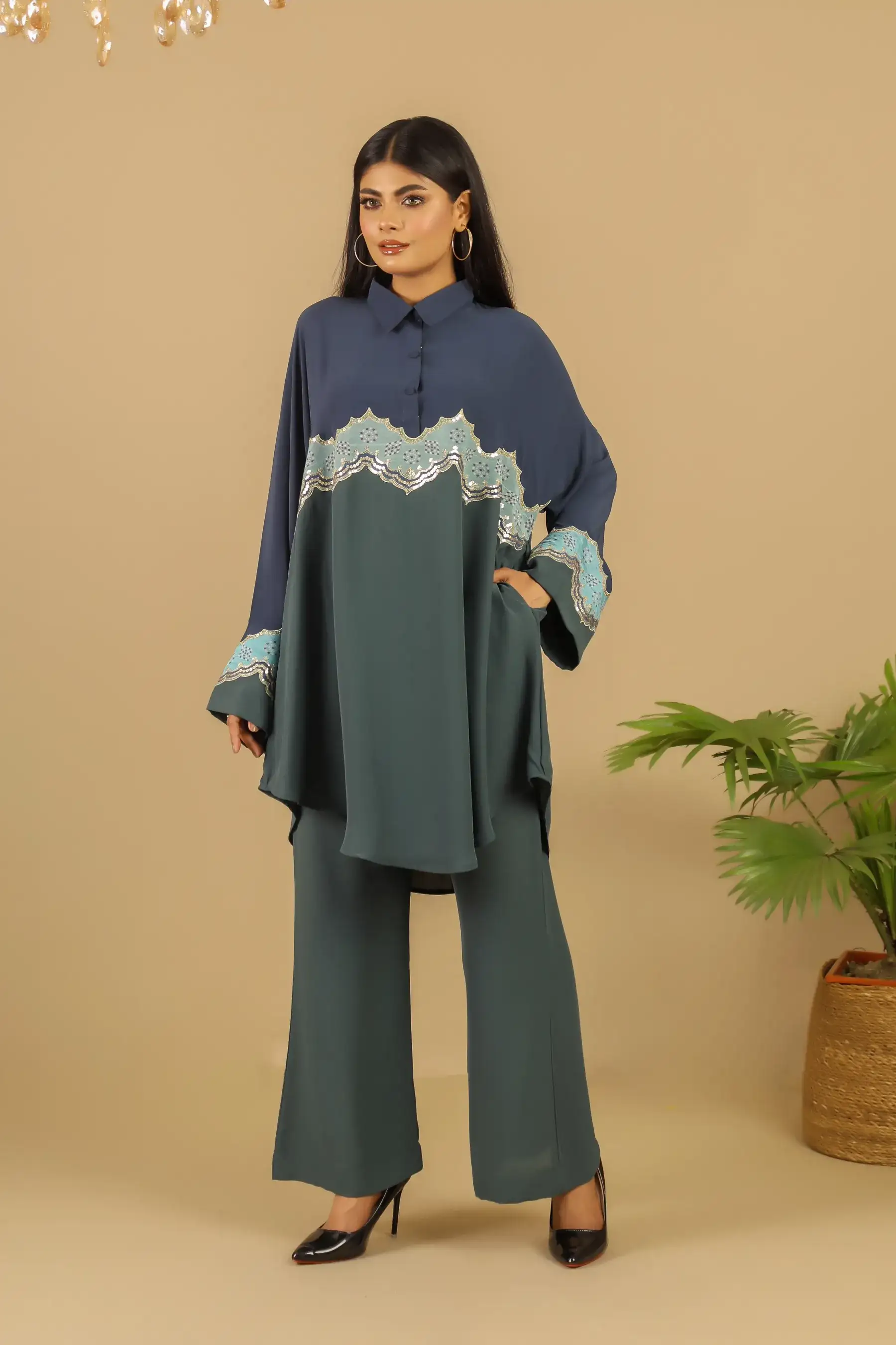 Ethnic Co-Ord Set – Teal