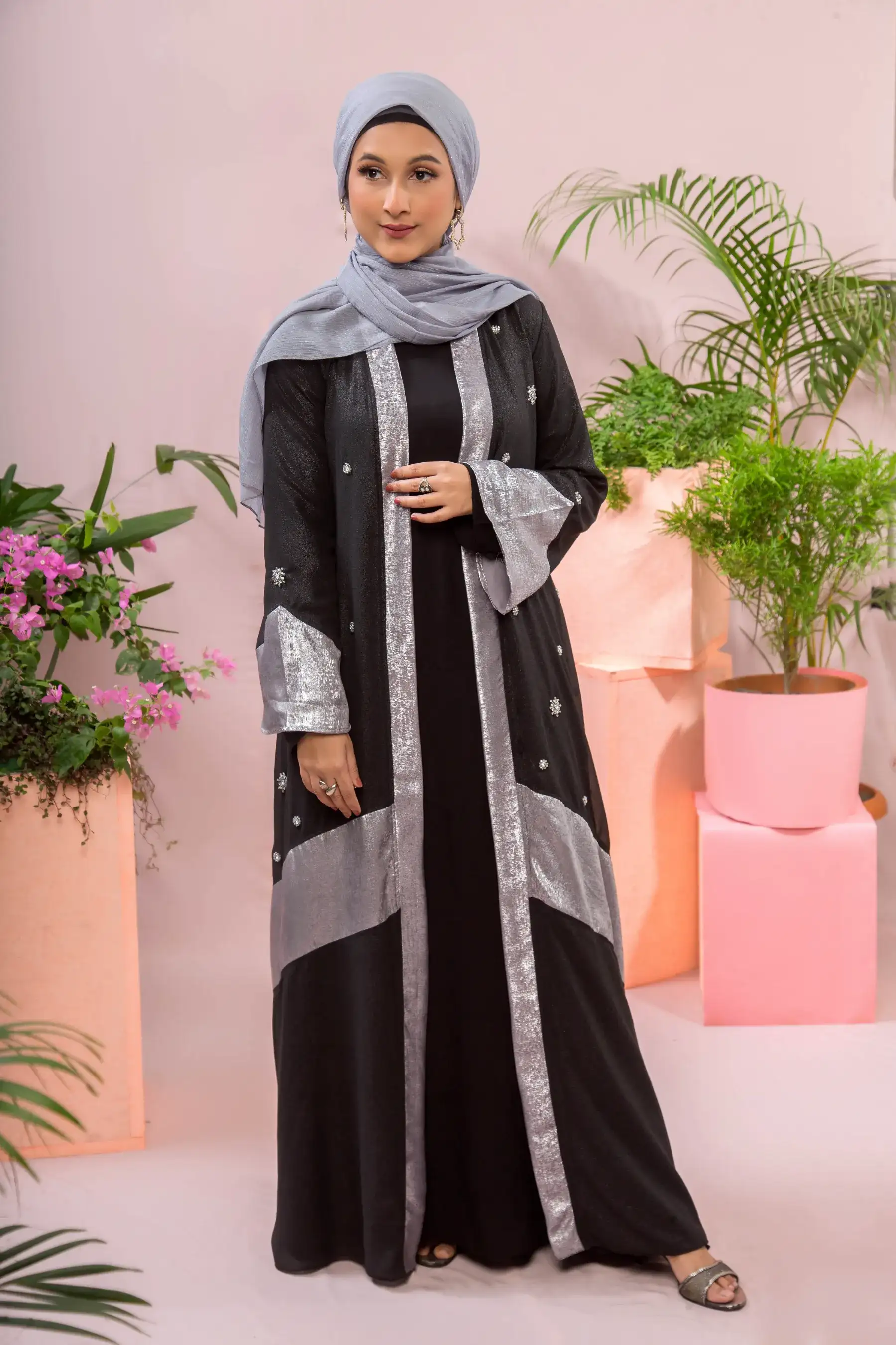Creasless Kimono - BLACK