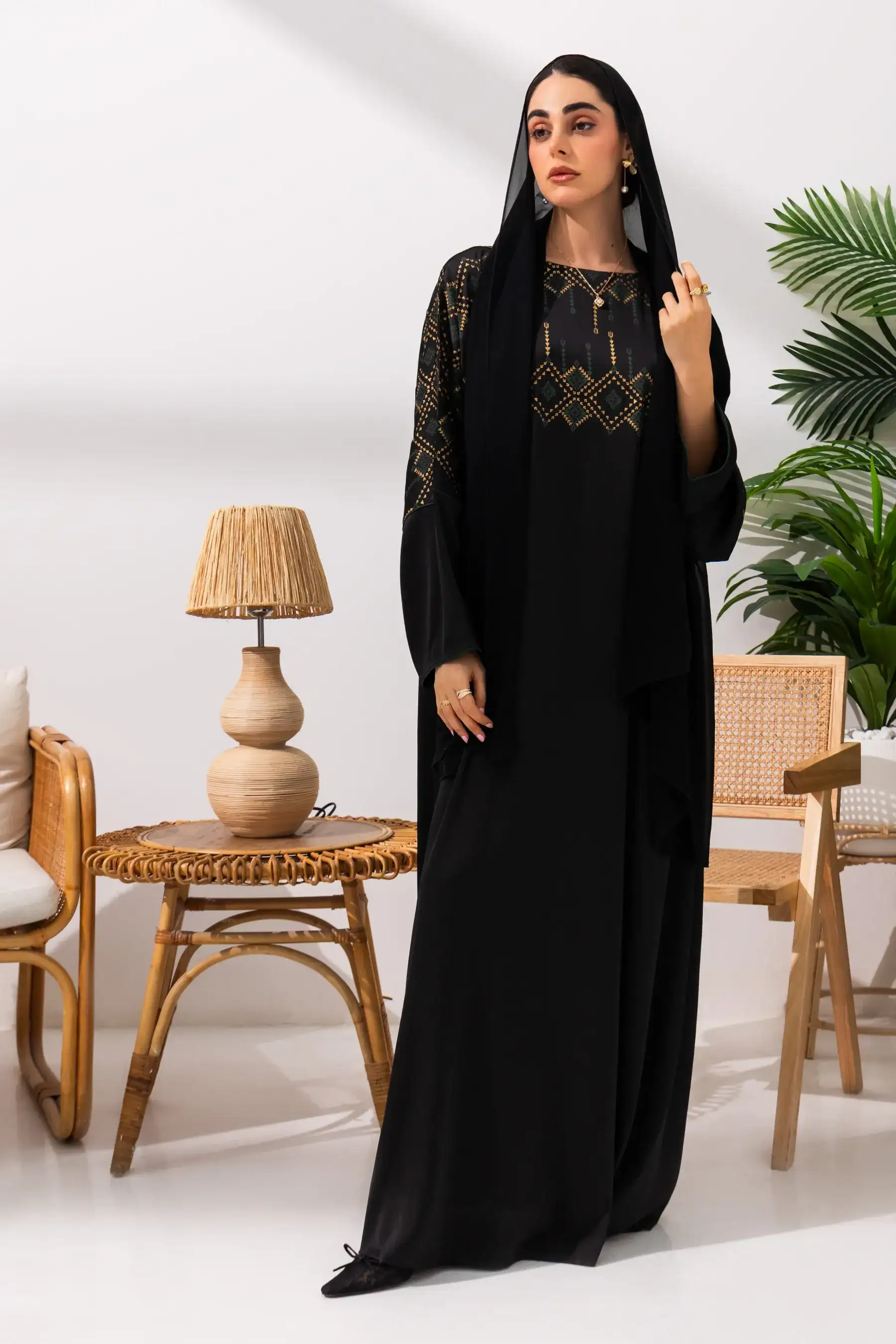 KIYASH ABAYA - BLACK