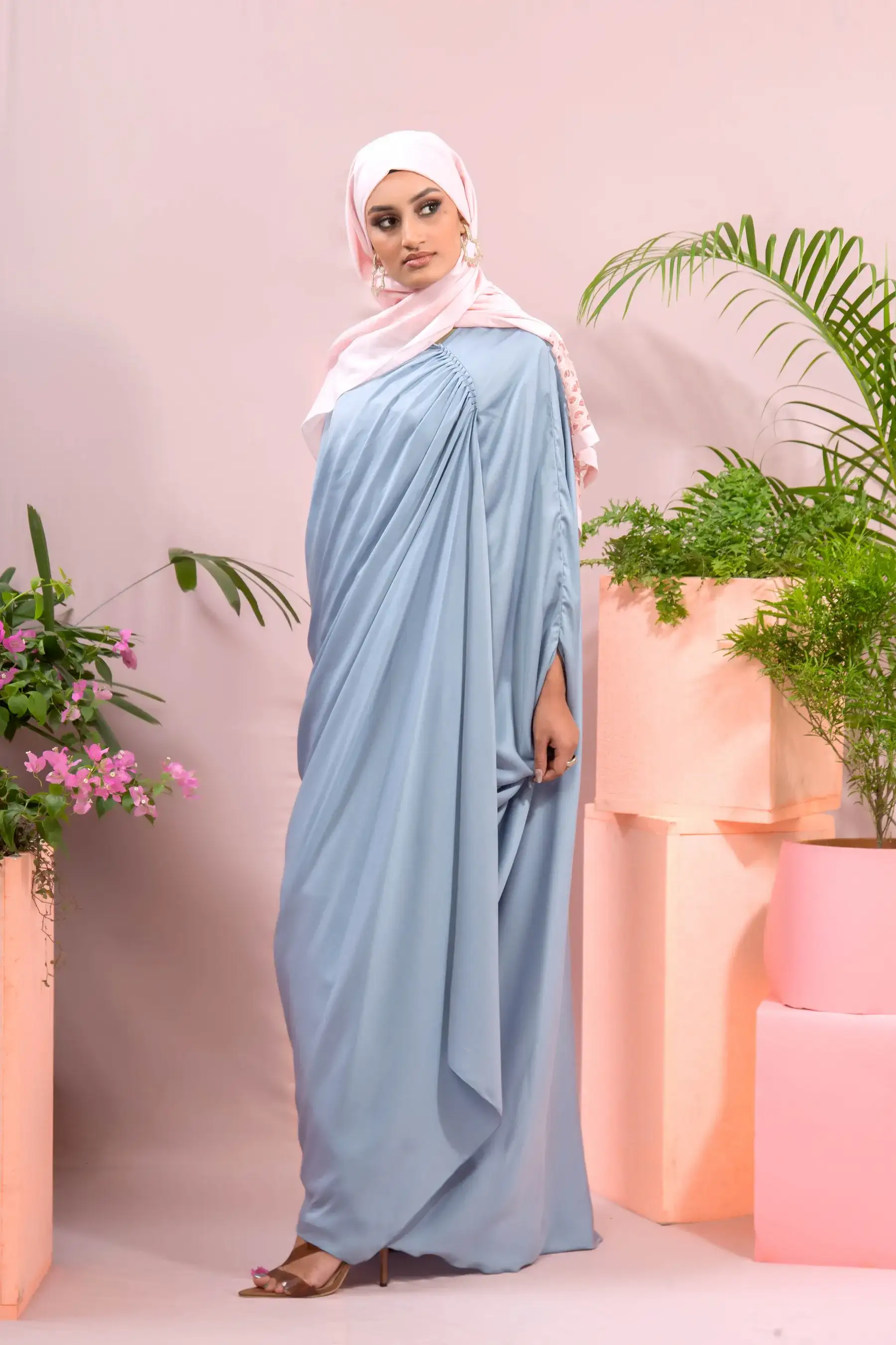 Solid Roman ABAYA - AQUA