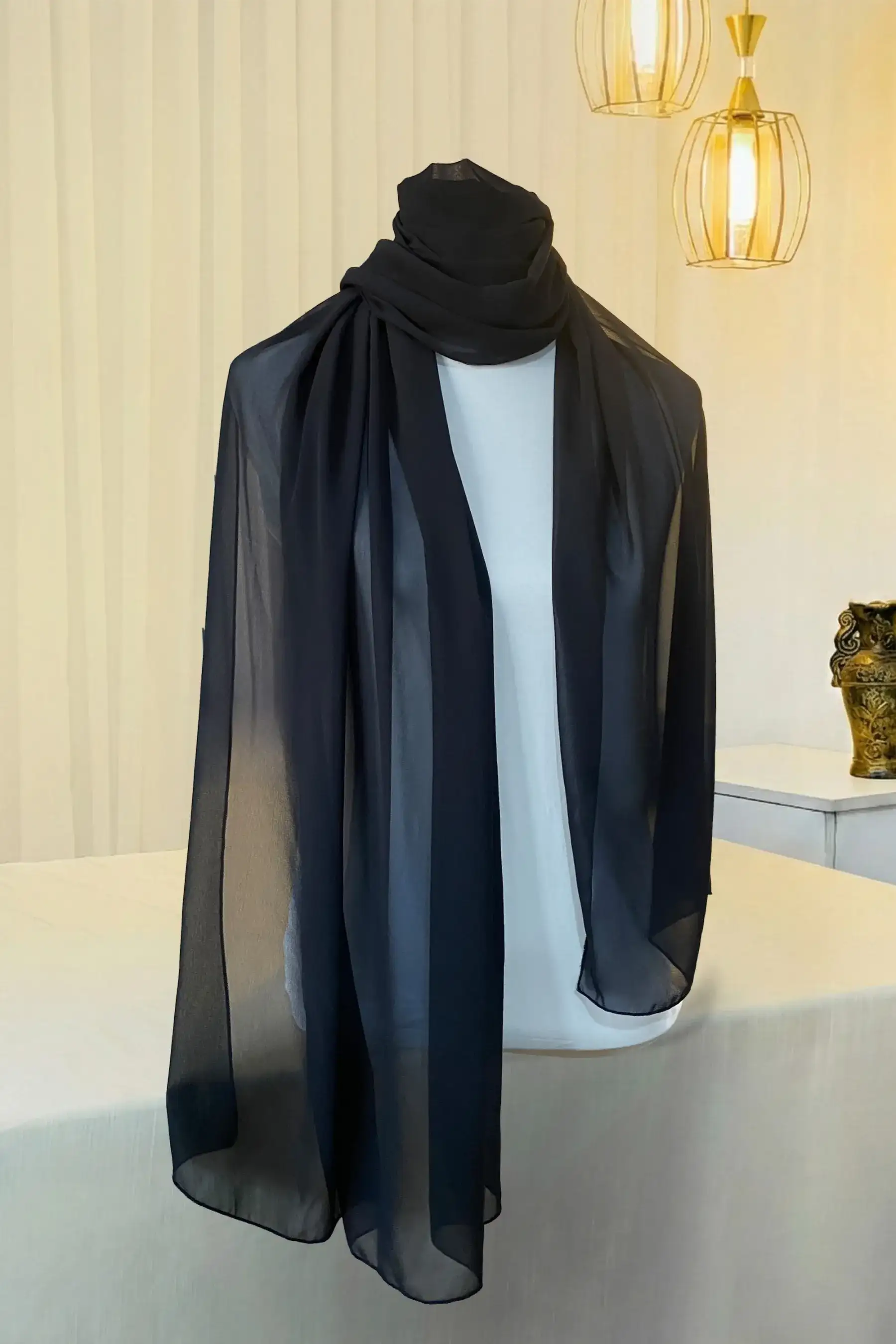 Black - Georgette scarf
