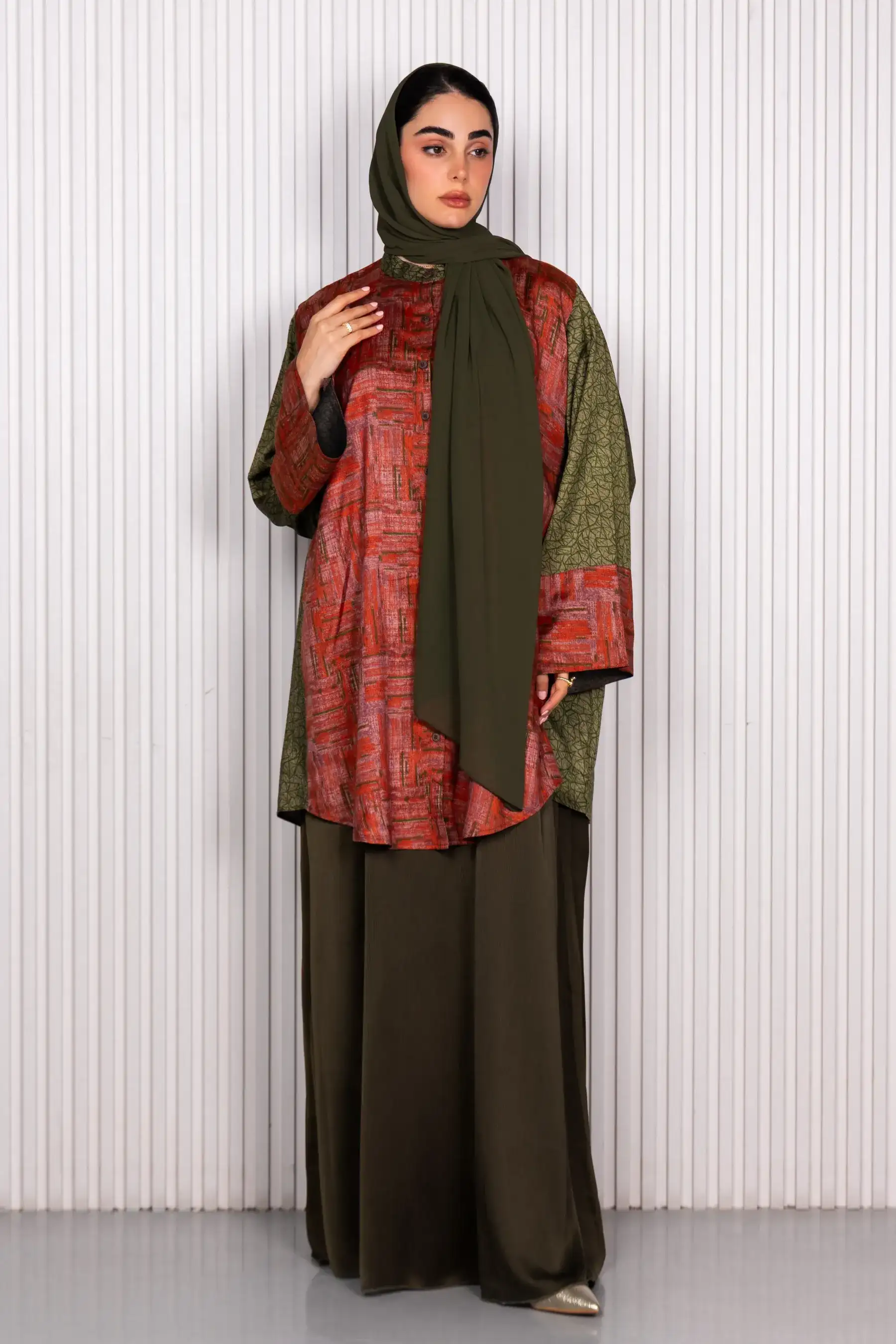 Myzan Shirt - Rust-Olive