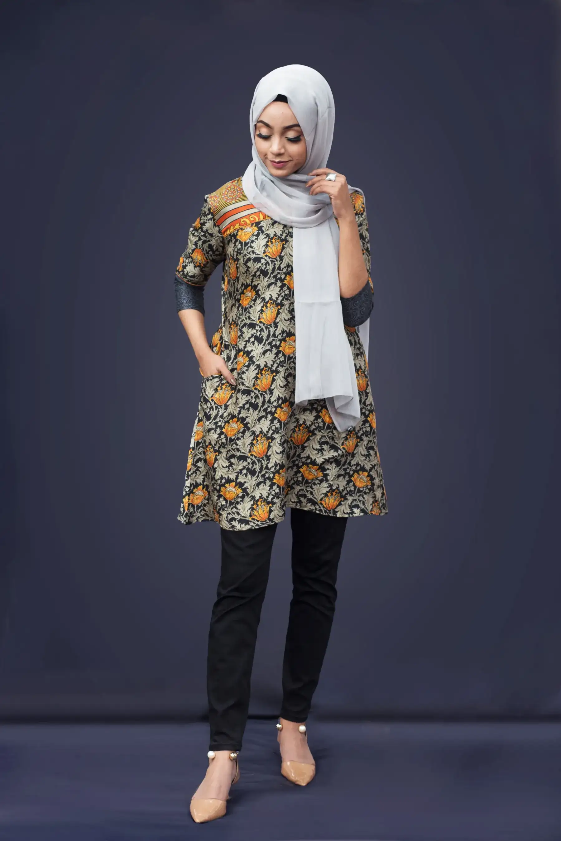 Tropical Tunic - BLACK
