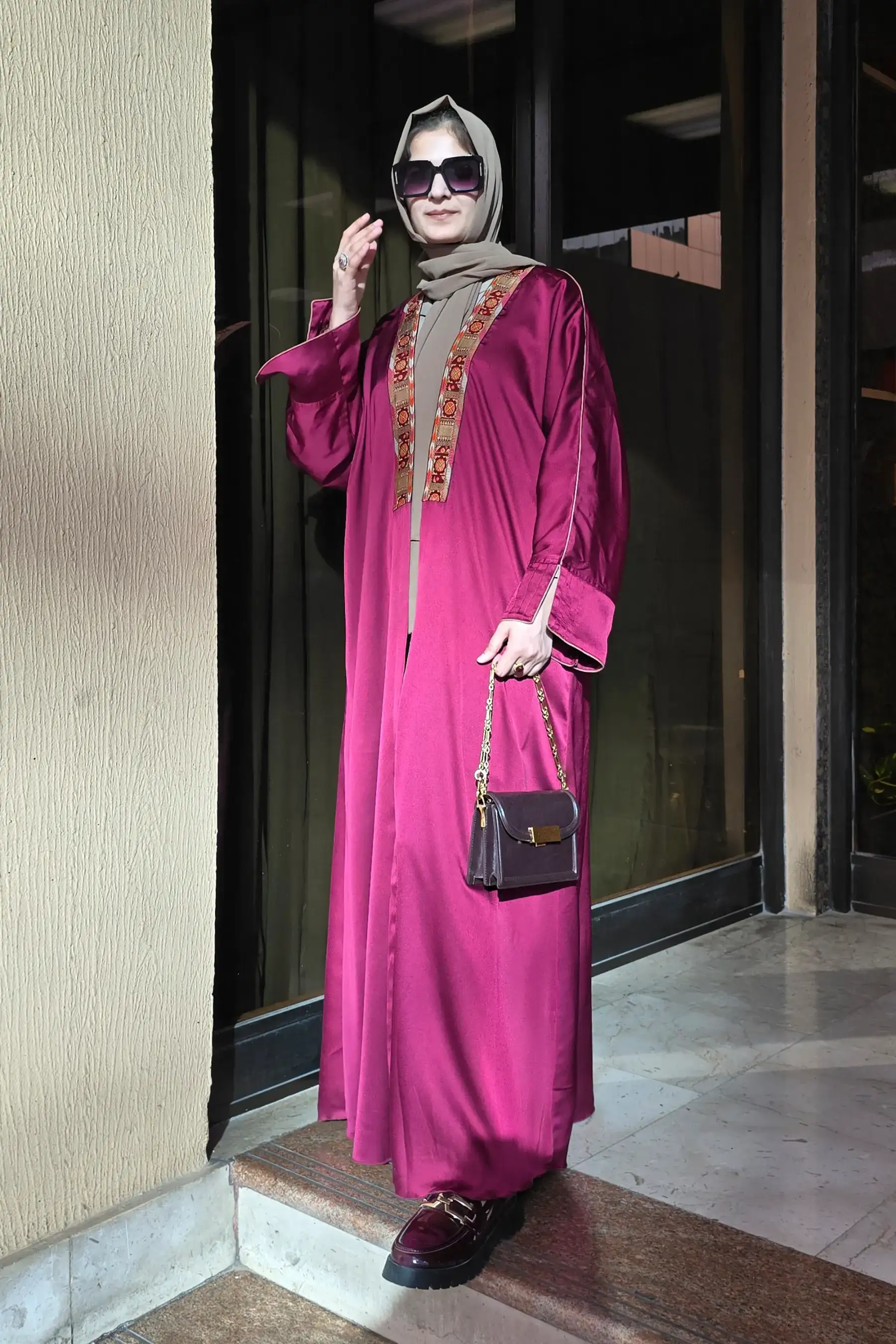 Marrakesh Kimono-Burgundy