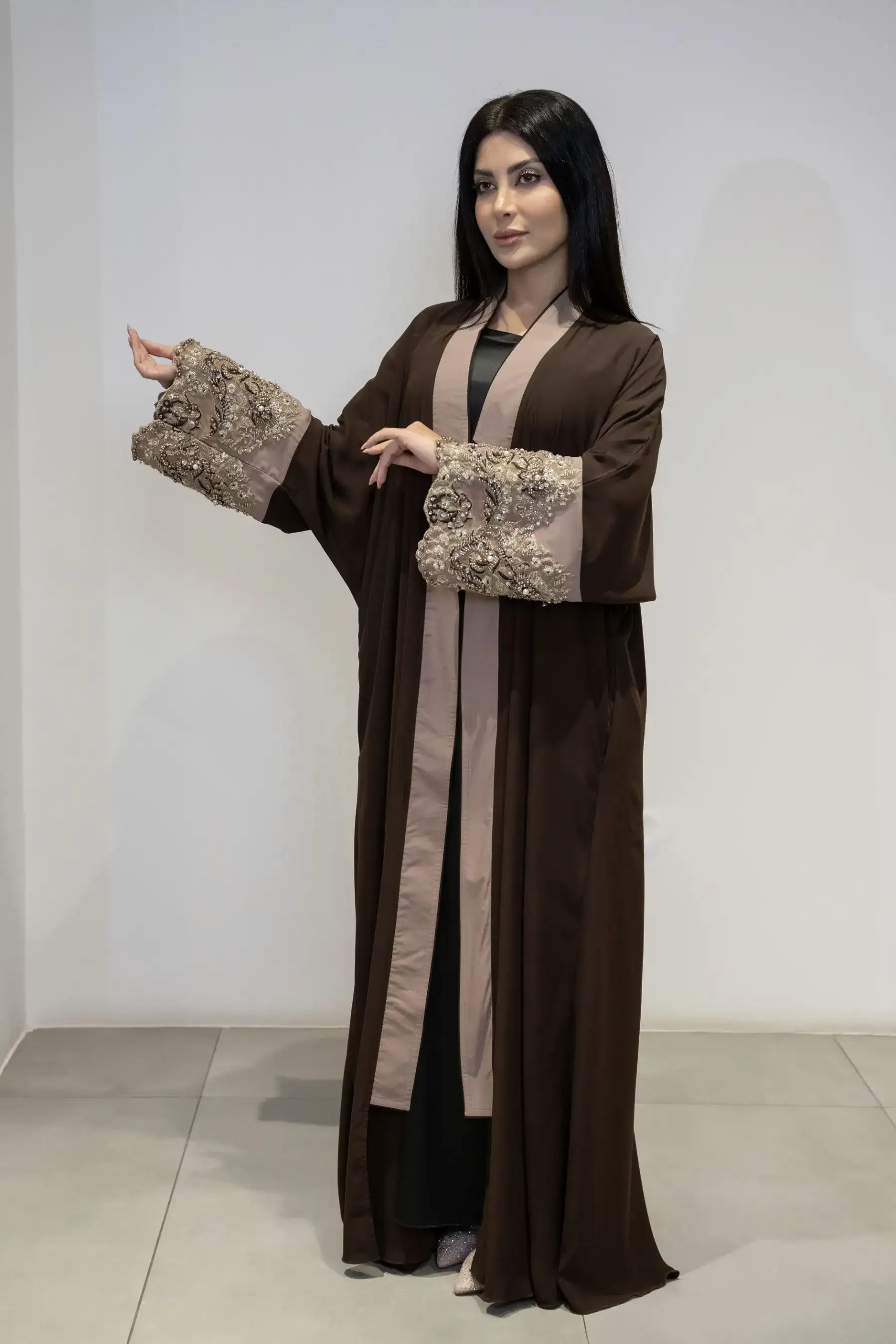 Collar Kimono - Dark Coffee