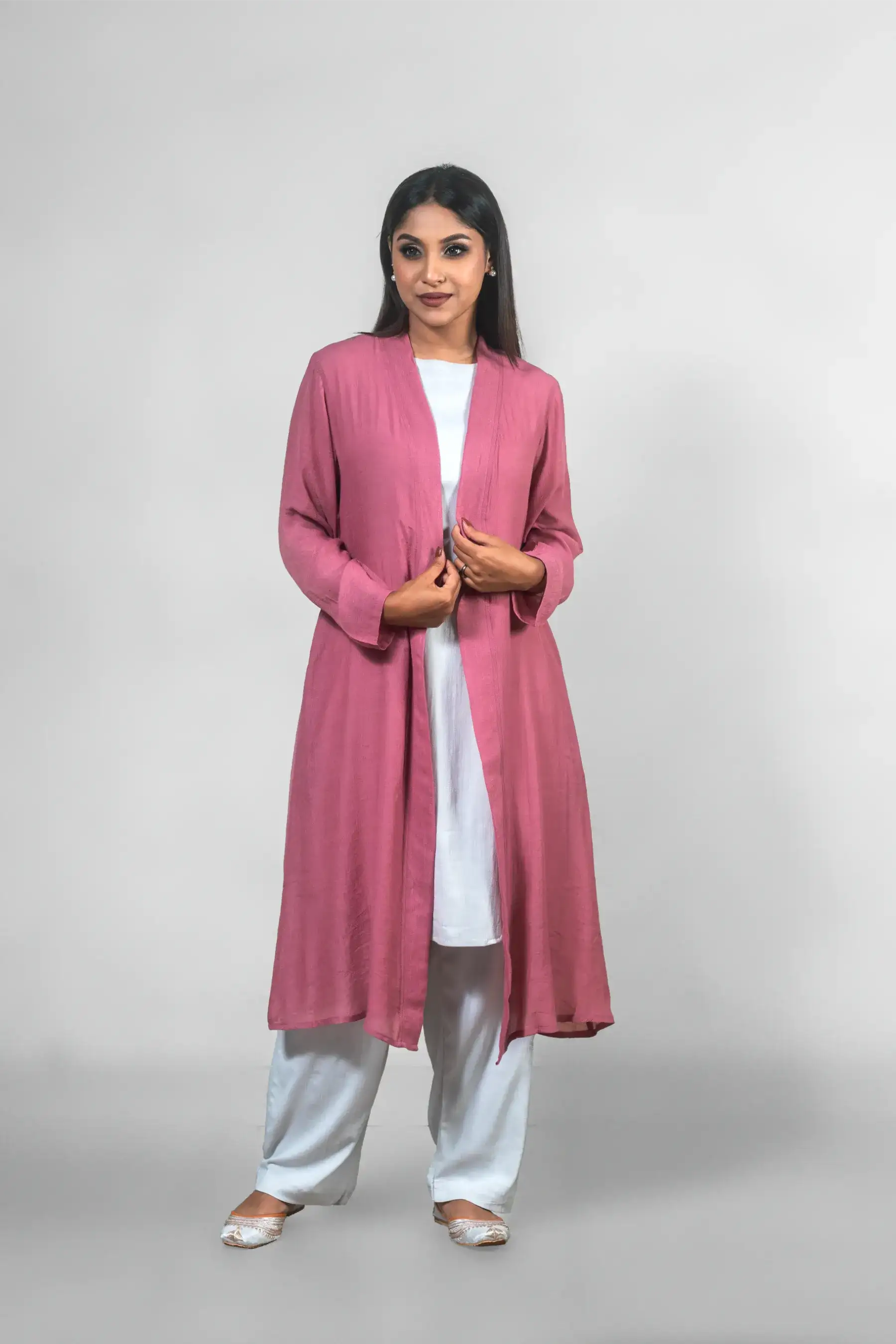 Border Shrug - Pink