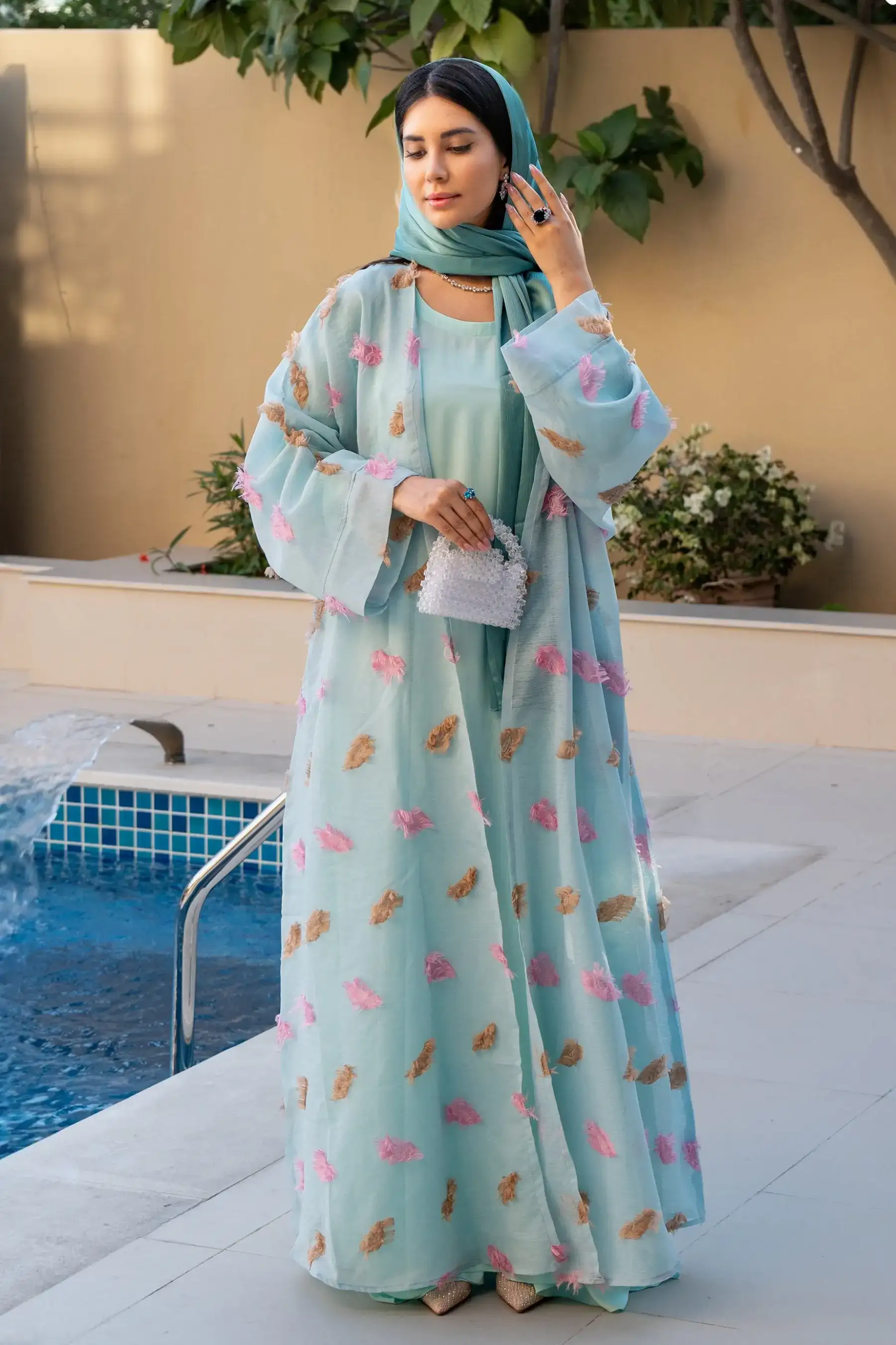 Feather KIMONO - Baby Blue