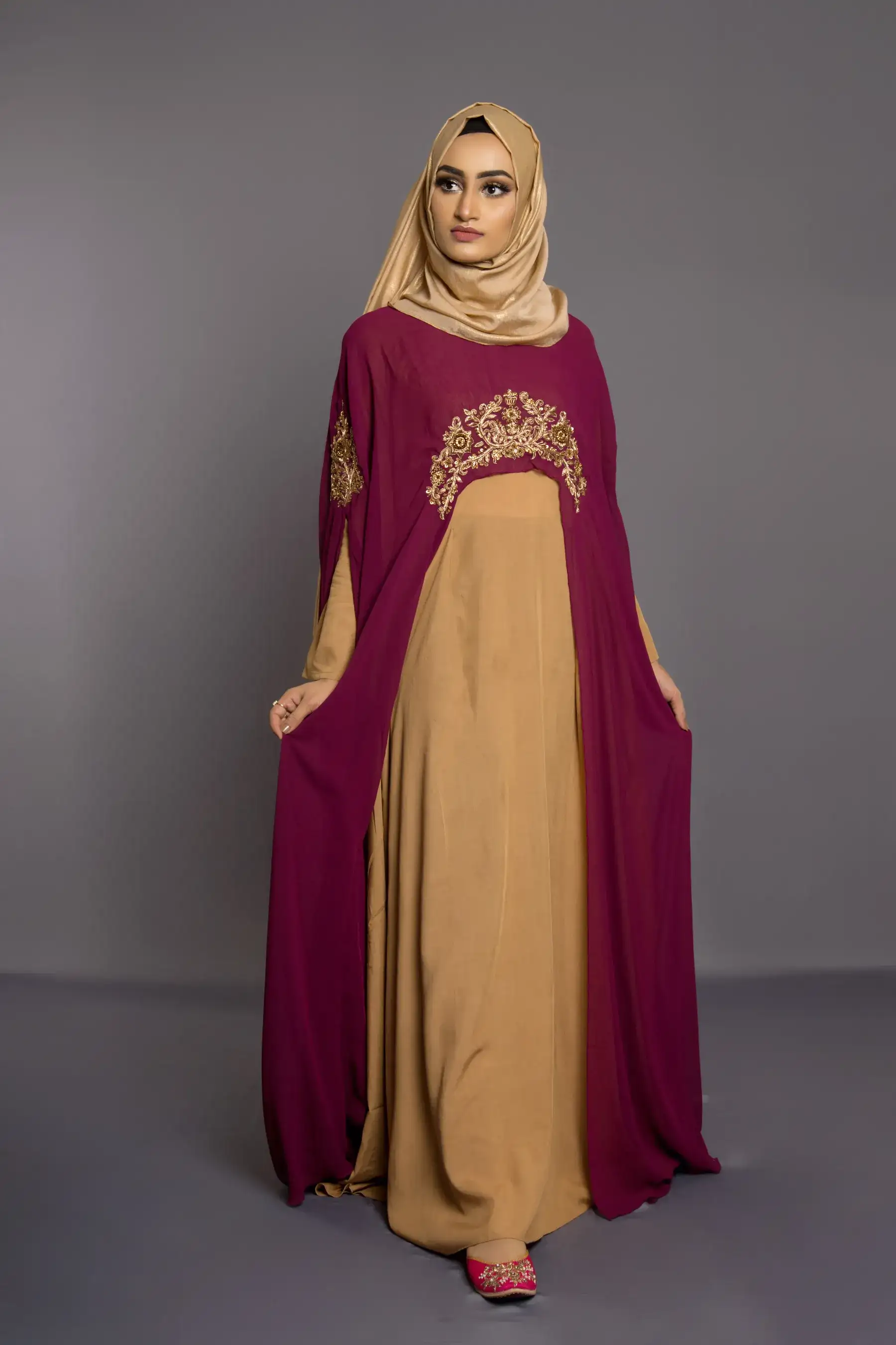 High Low Poncho - PURPLE