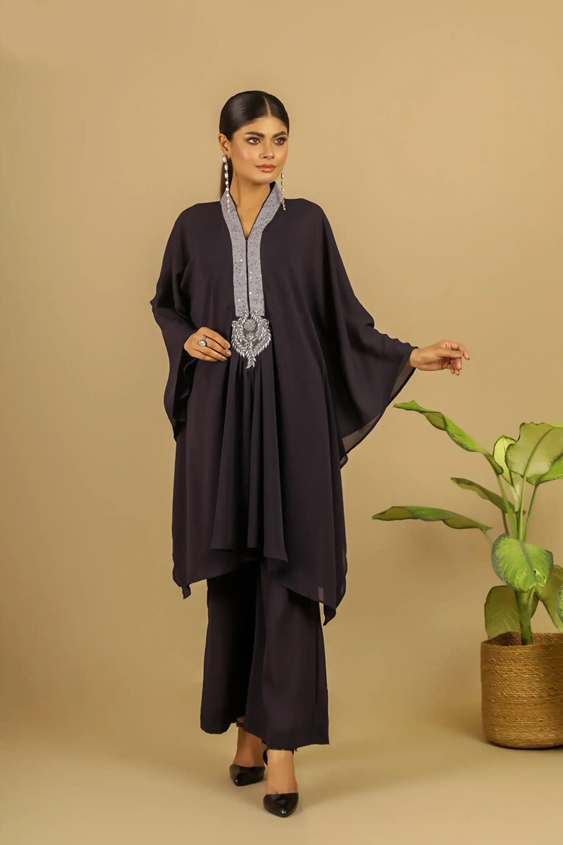 KAFTAN Co-Ord-Dark Grey
