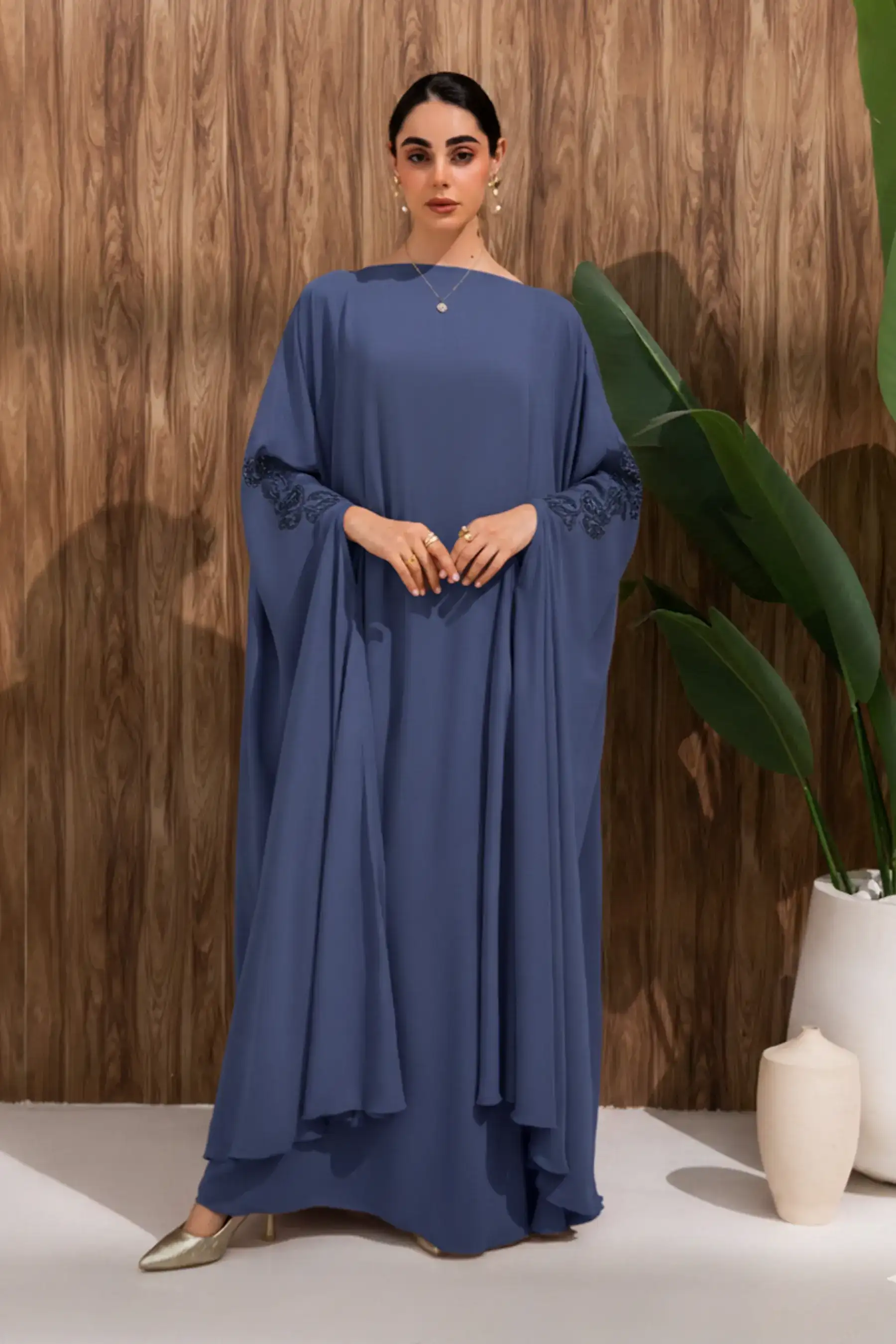 EMB Cape Gown - Navy