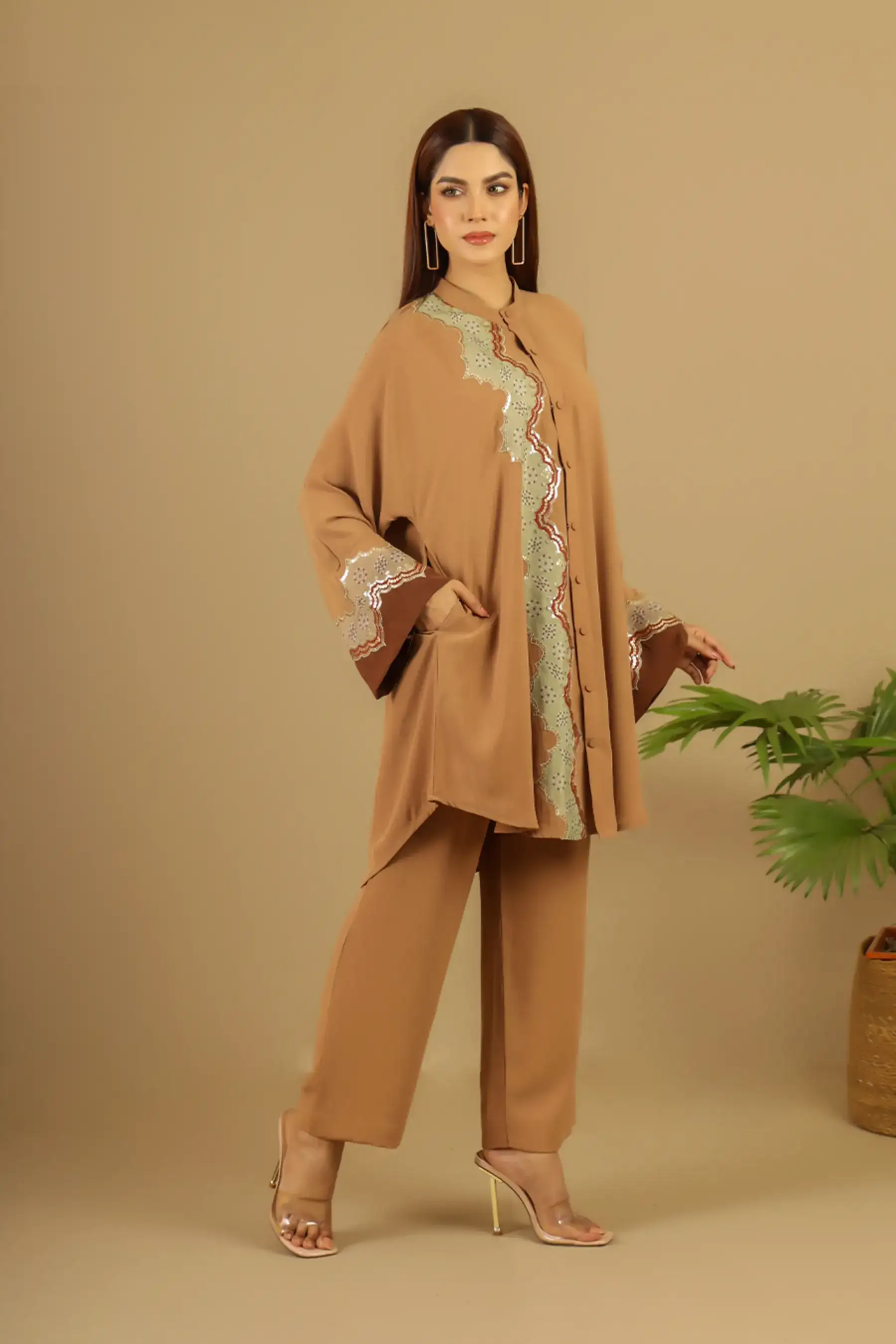 Ethnic CO-ORD-BEIGE