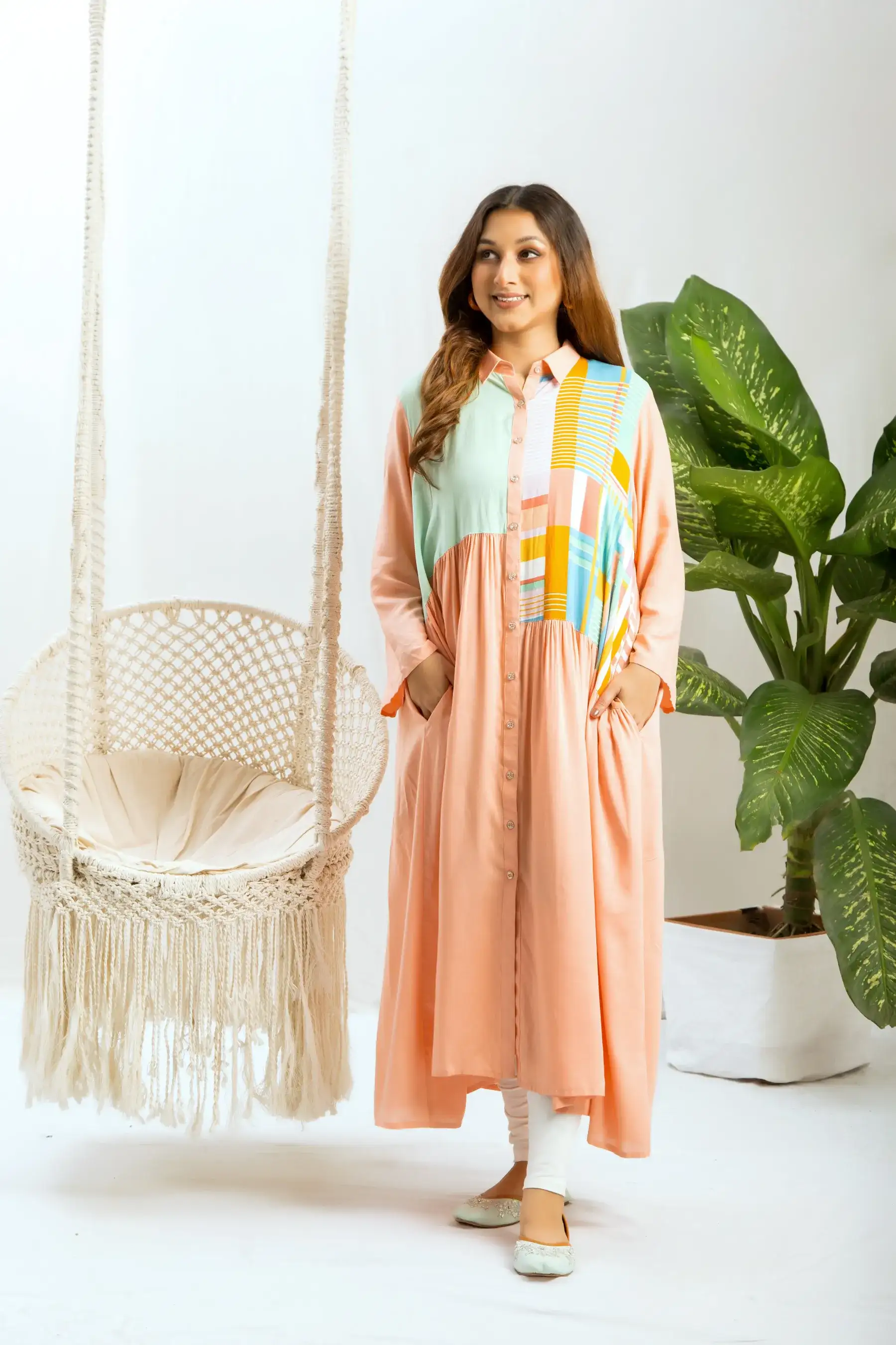 Maxi Shirt - Peach