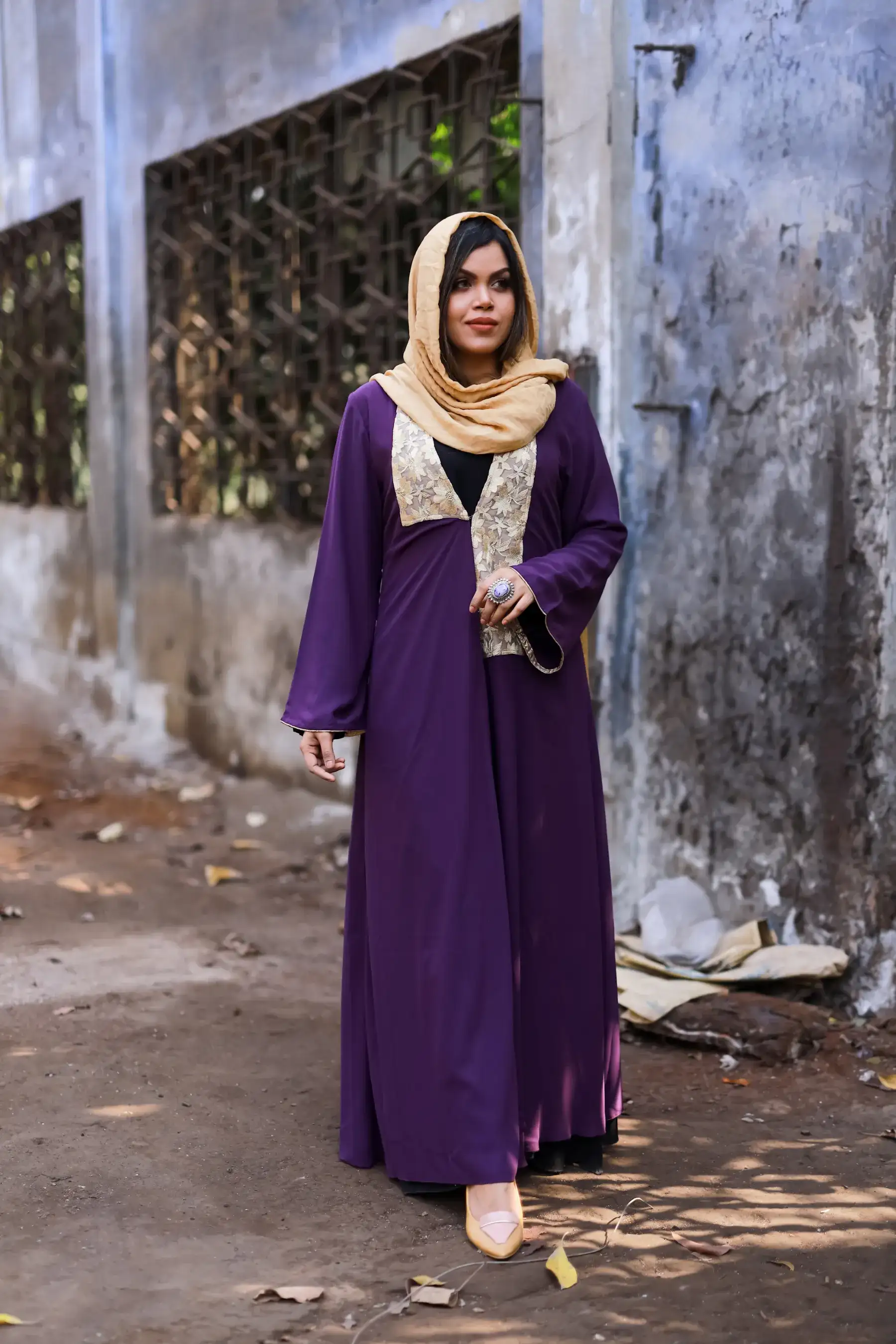 Collared Kimono - PURPLE
