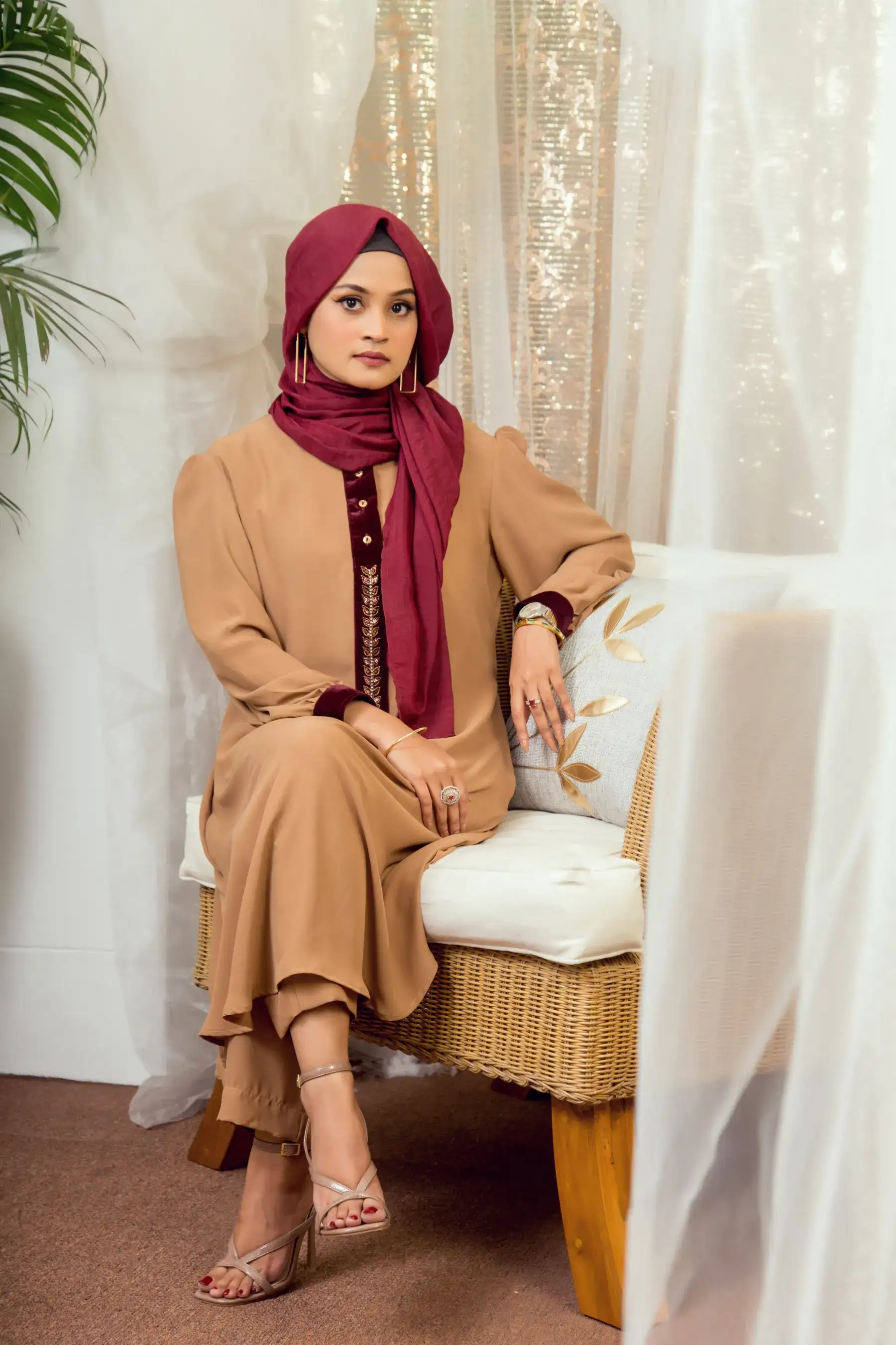 Cherry Kabli Set-BEIGE