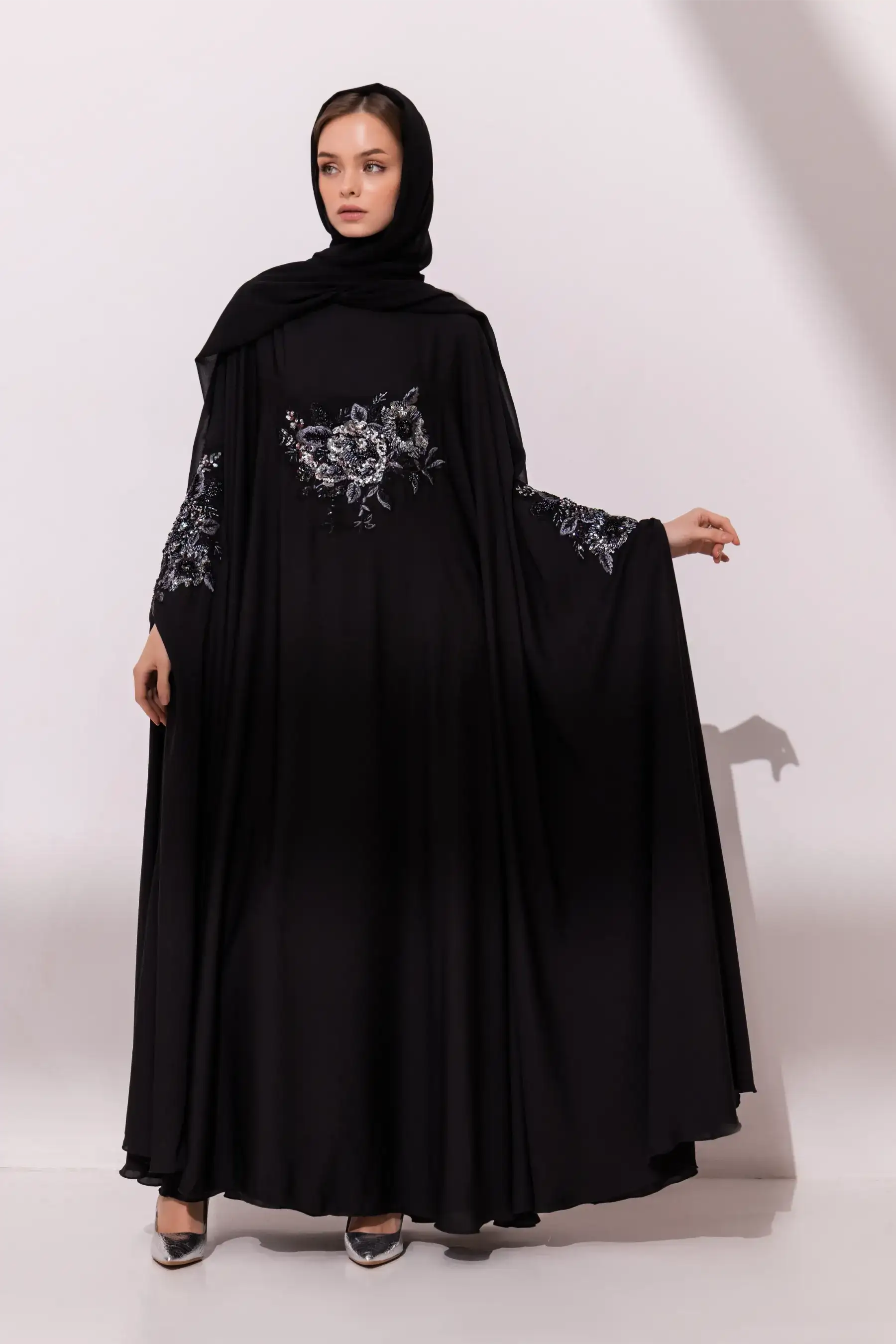EMB Cape Gown - Black