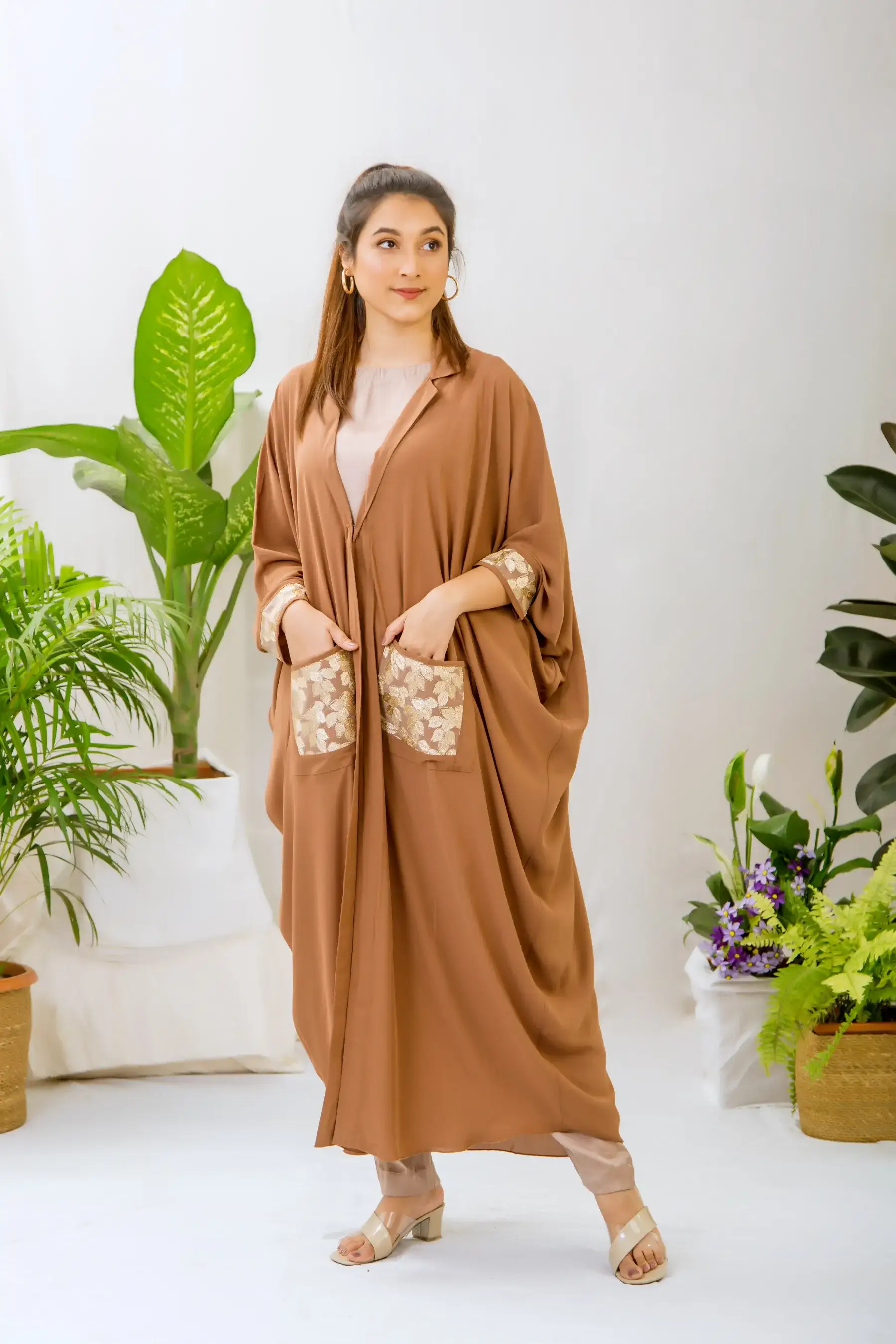 Batwing Kimono - BROWN