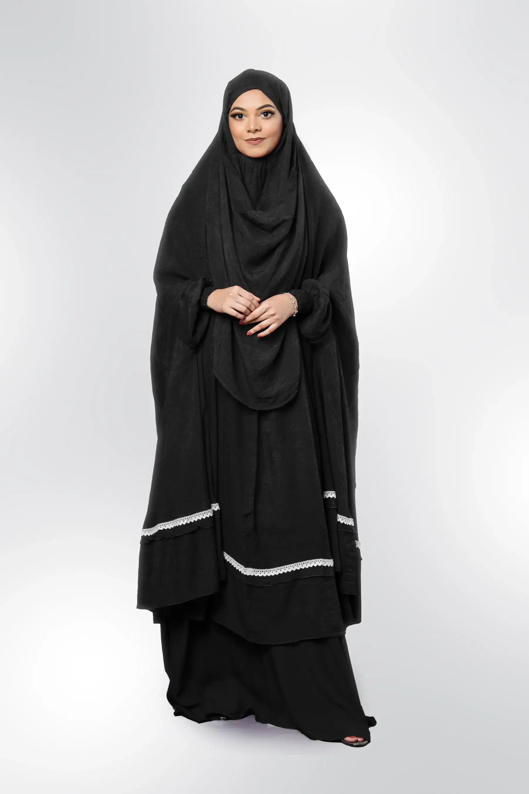Lace Khimar - Black