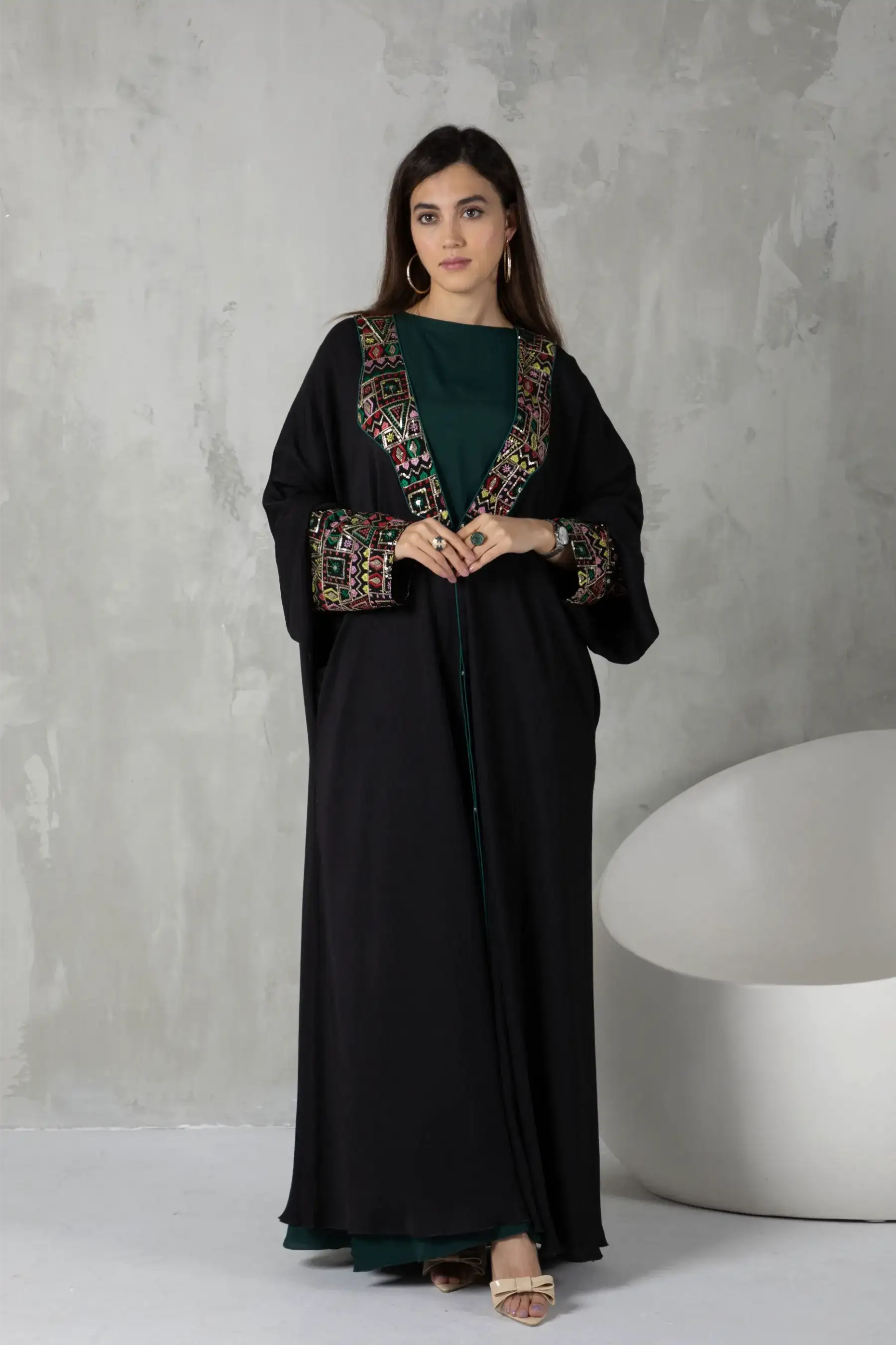 Aztec KIMONO - BLACK