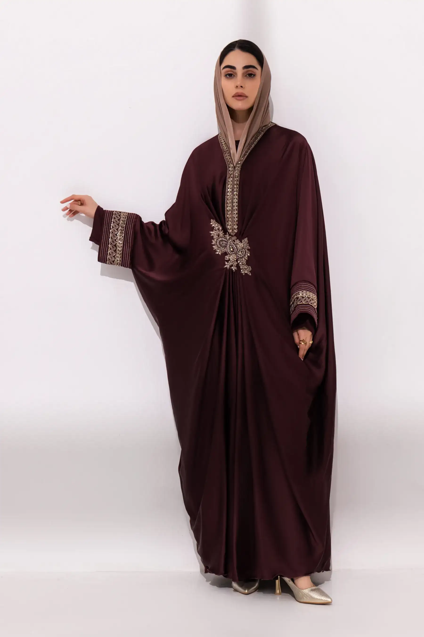 Greek Kaftan - Burgundy