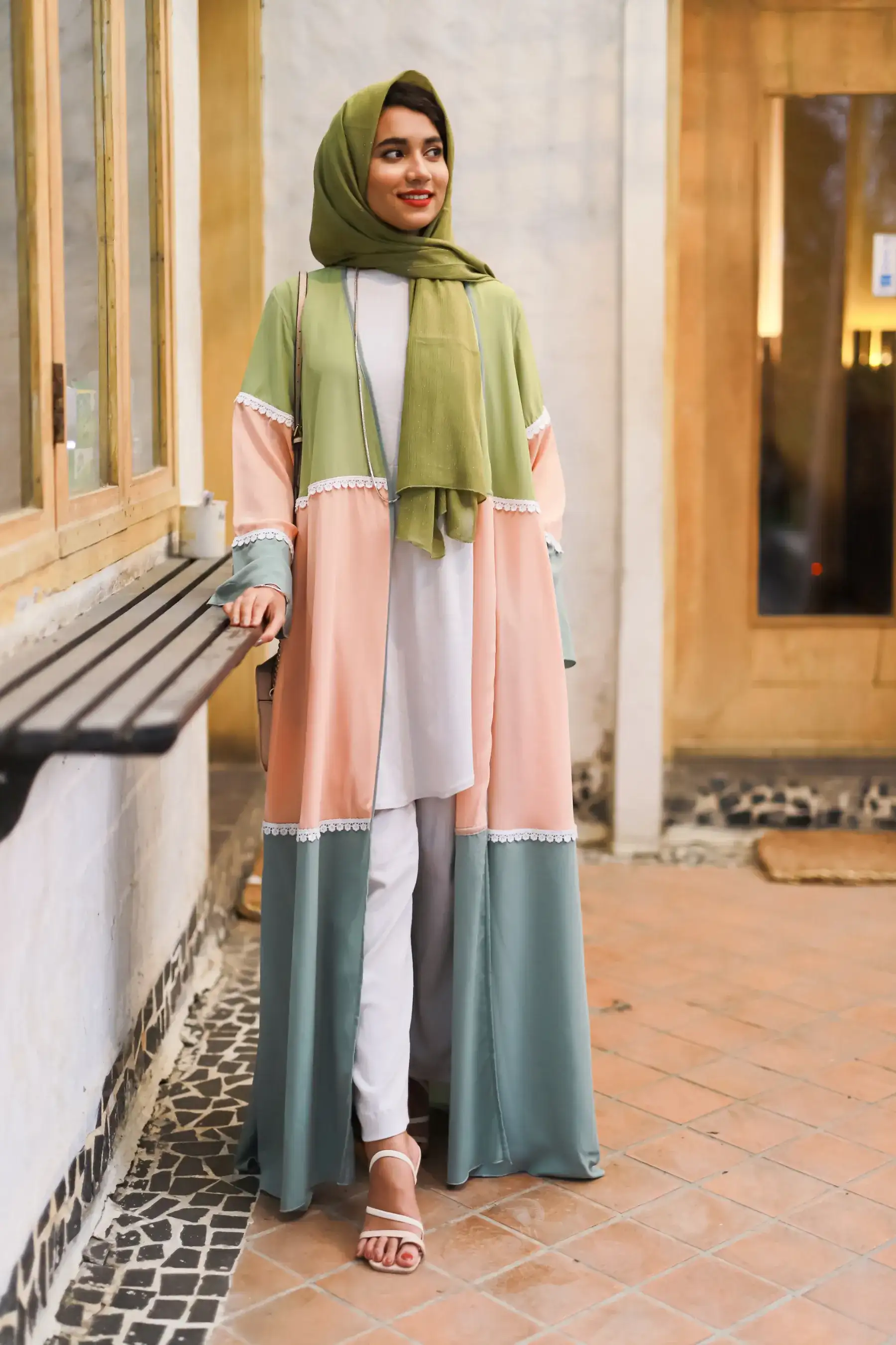 Multi Block Kimono - lemon