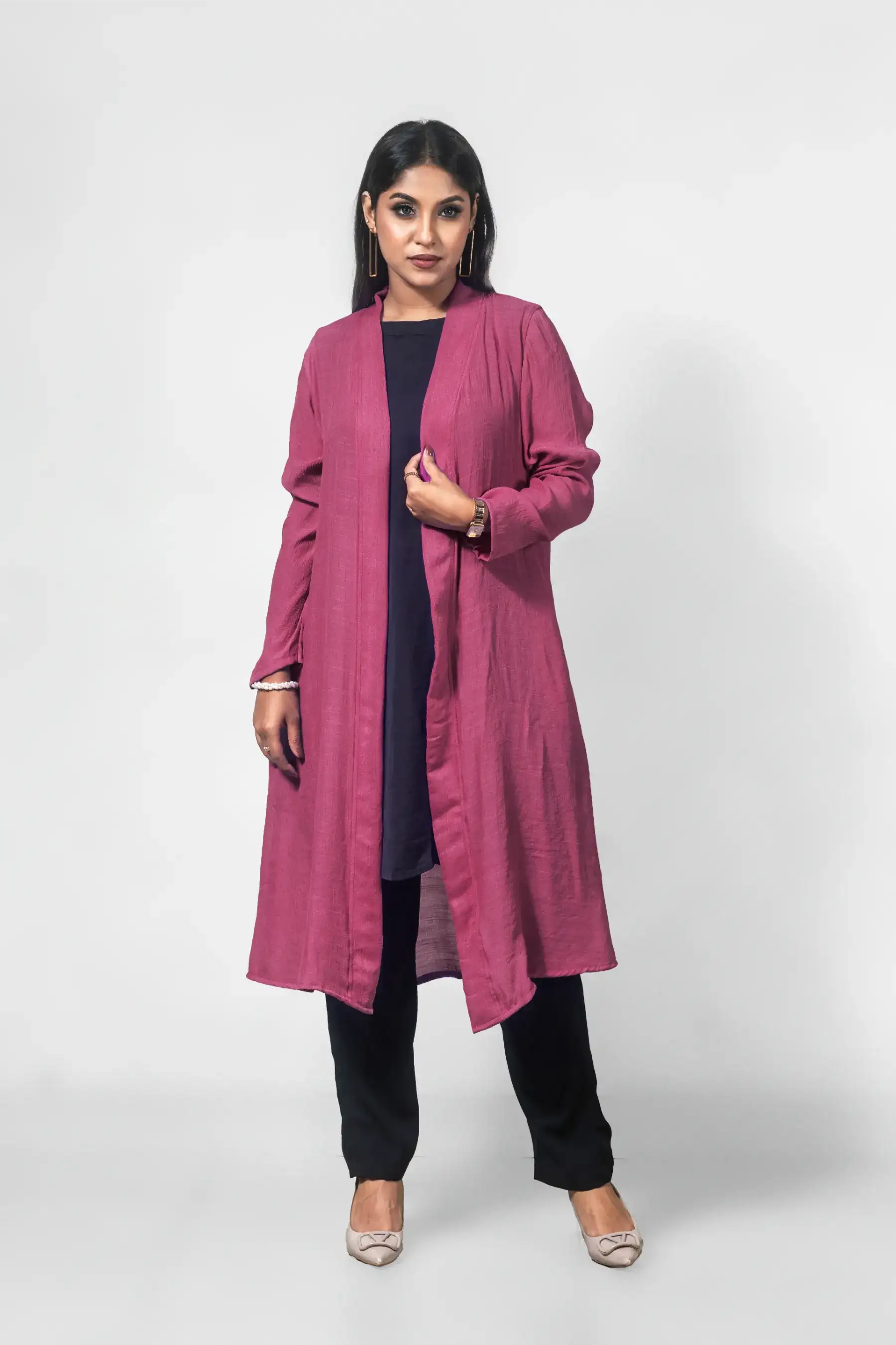 Border Shrug - Mulberry