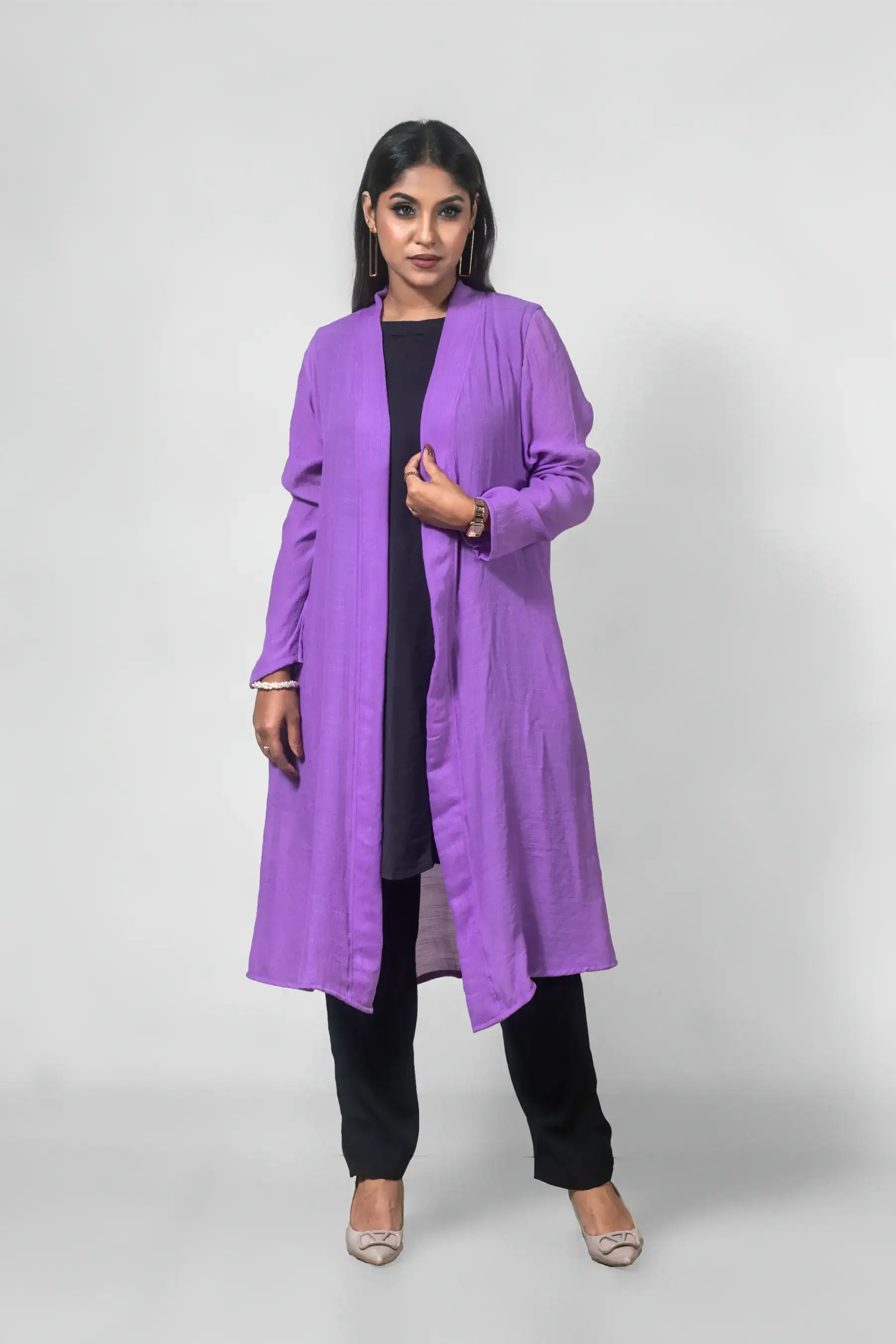 Border Shrug - Lavender