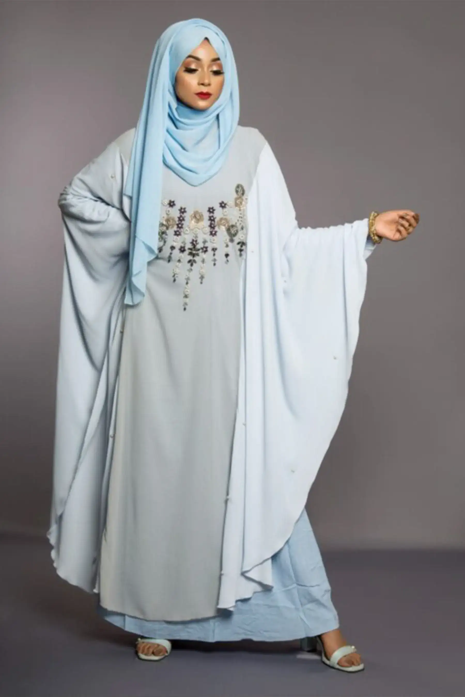 Beadsy Kaftan - Grey