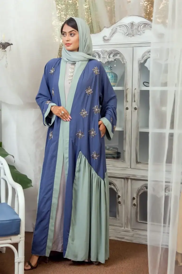 Ruffle Filigree kimono - Sky Blue