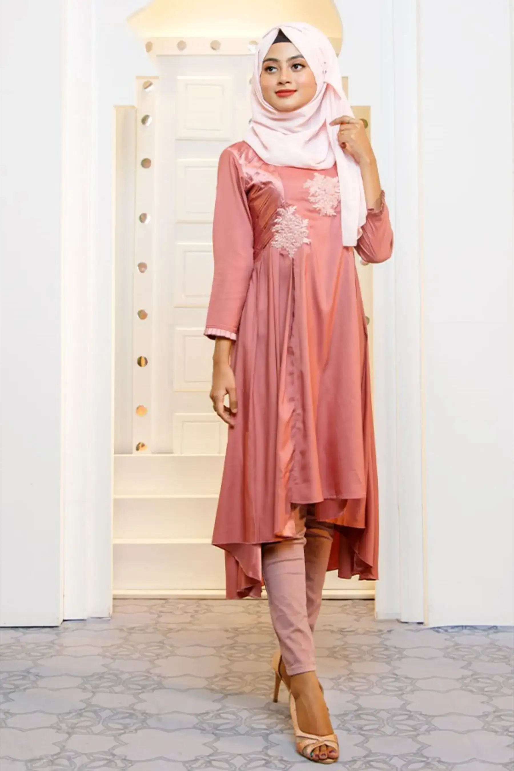 Pleat Kurti - MAUVE