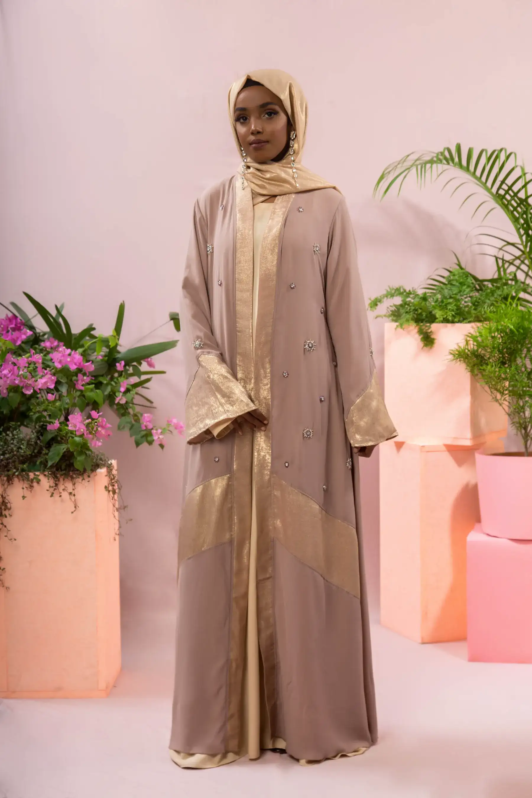 Creasless Kimono - Beige