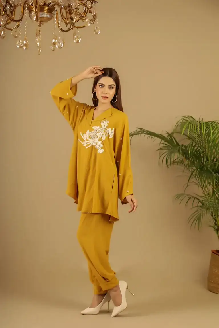 Filigree CO ORD SET - MUSTARD