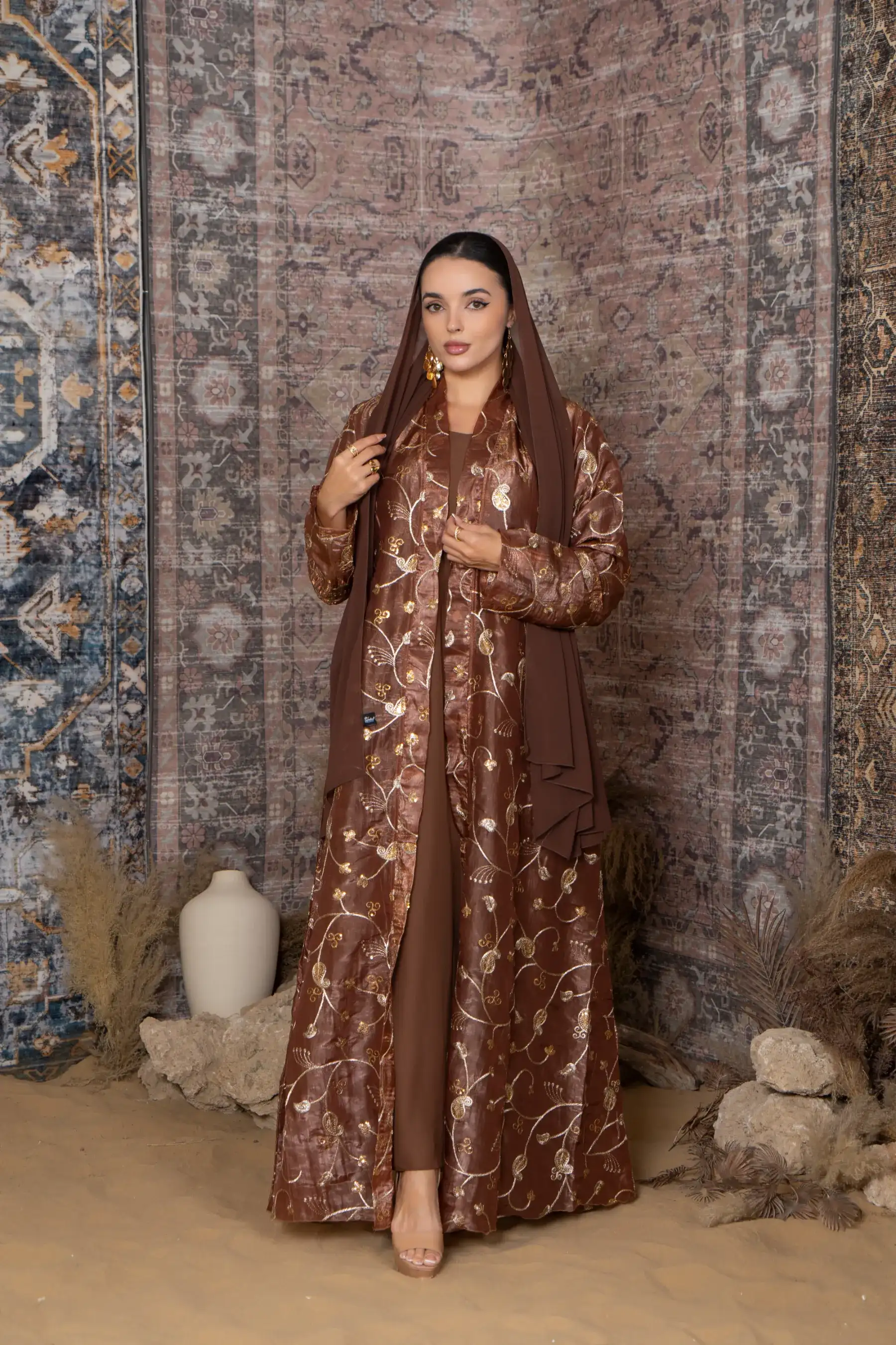 Regal Kimono set - Coffee