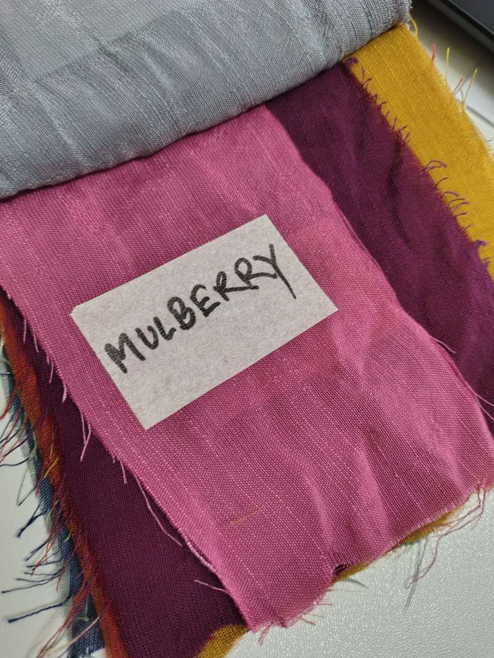 Cheese Cotton Scarf - Mulberry