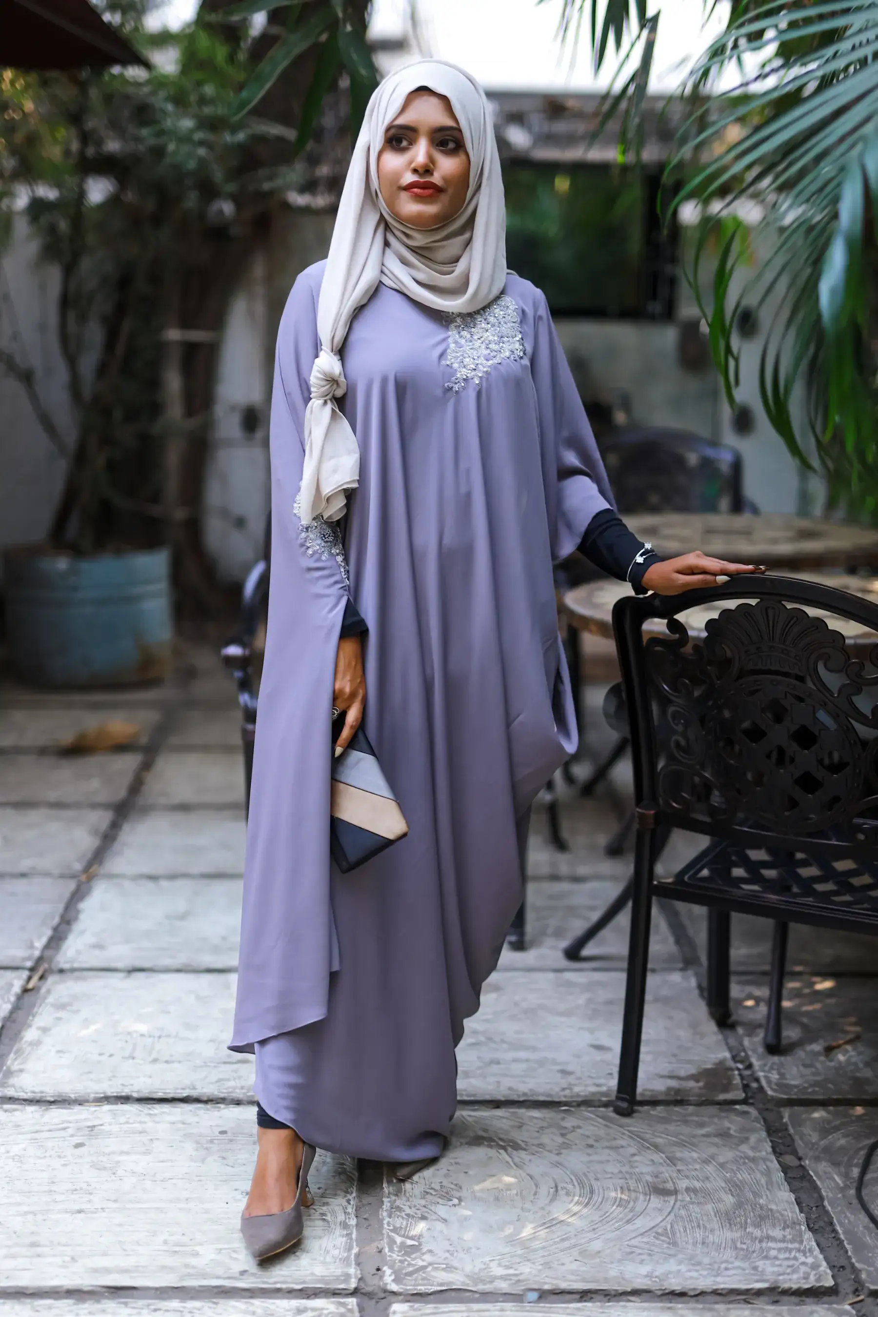 DRAPE DRESS - Pale Slate