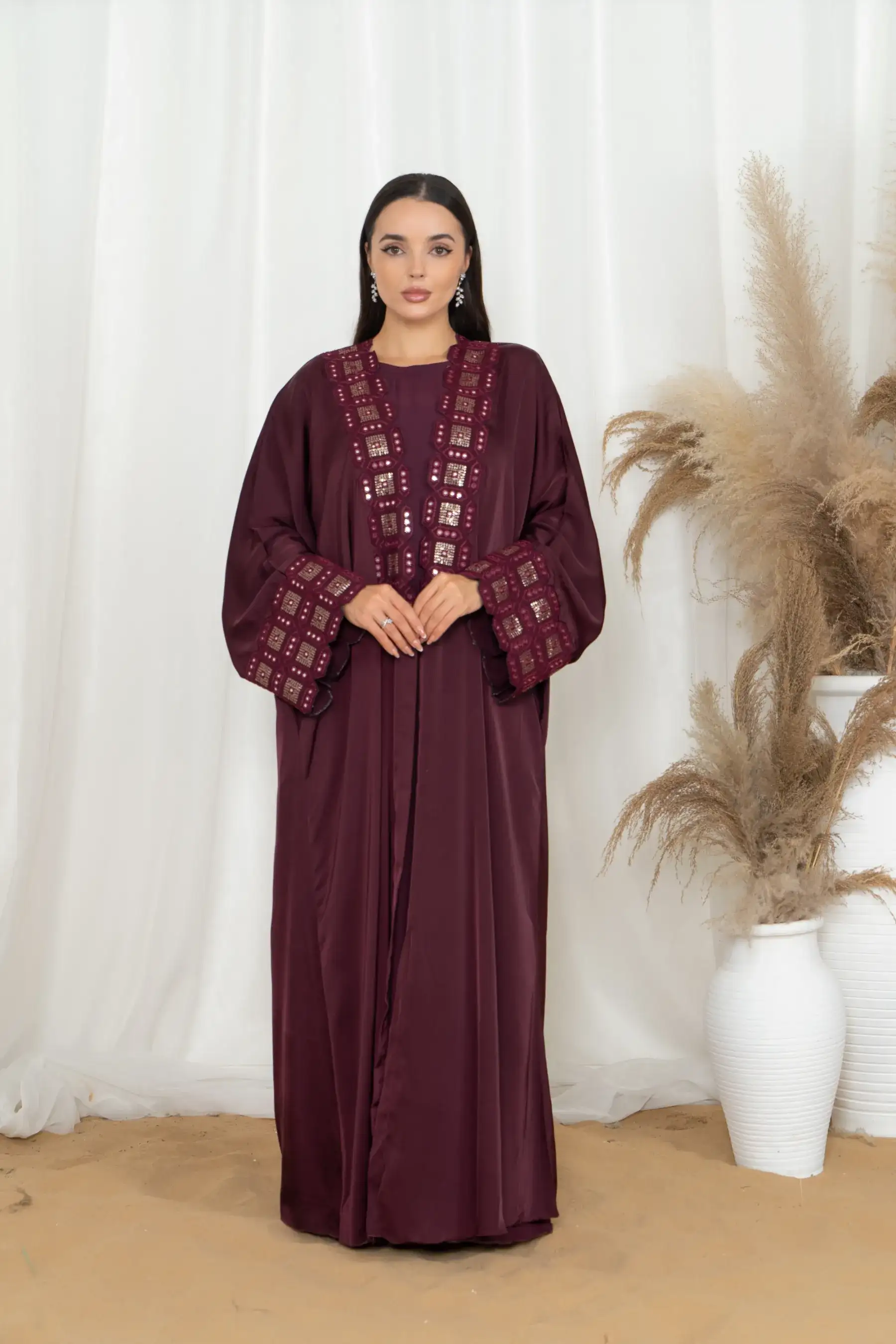 Ankora Kimono-BURGUNDY