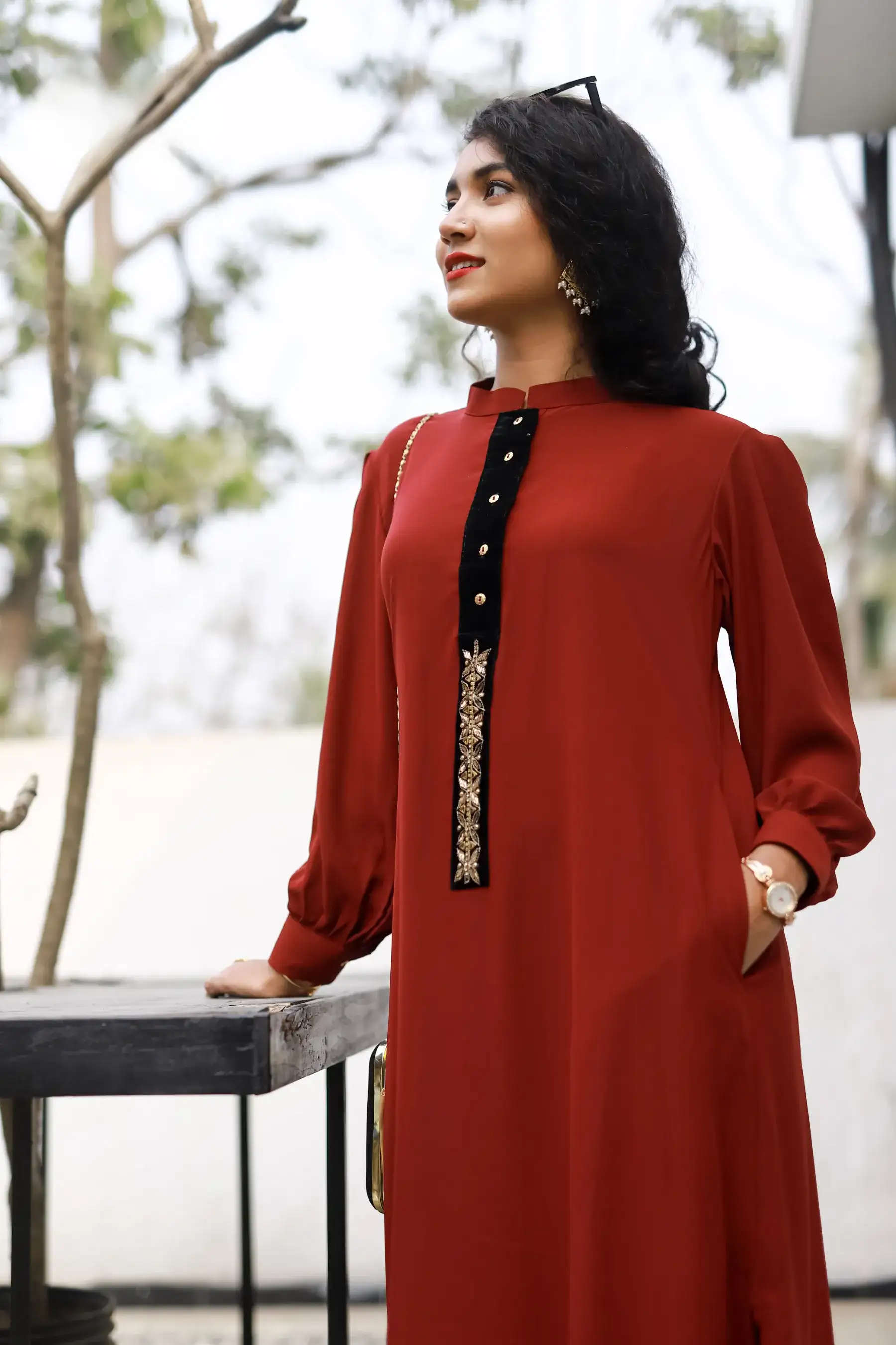 Cherry Kabli Set-MAROON