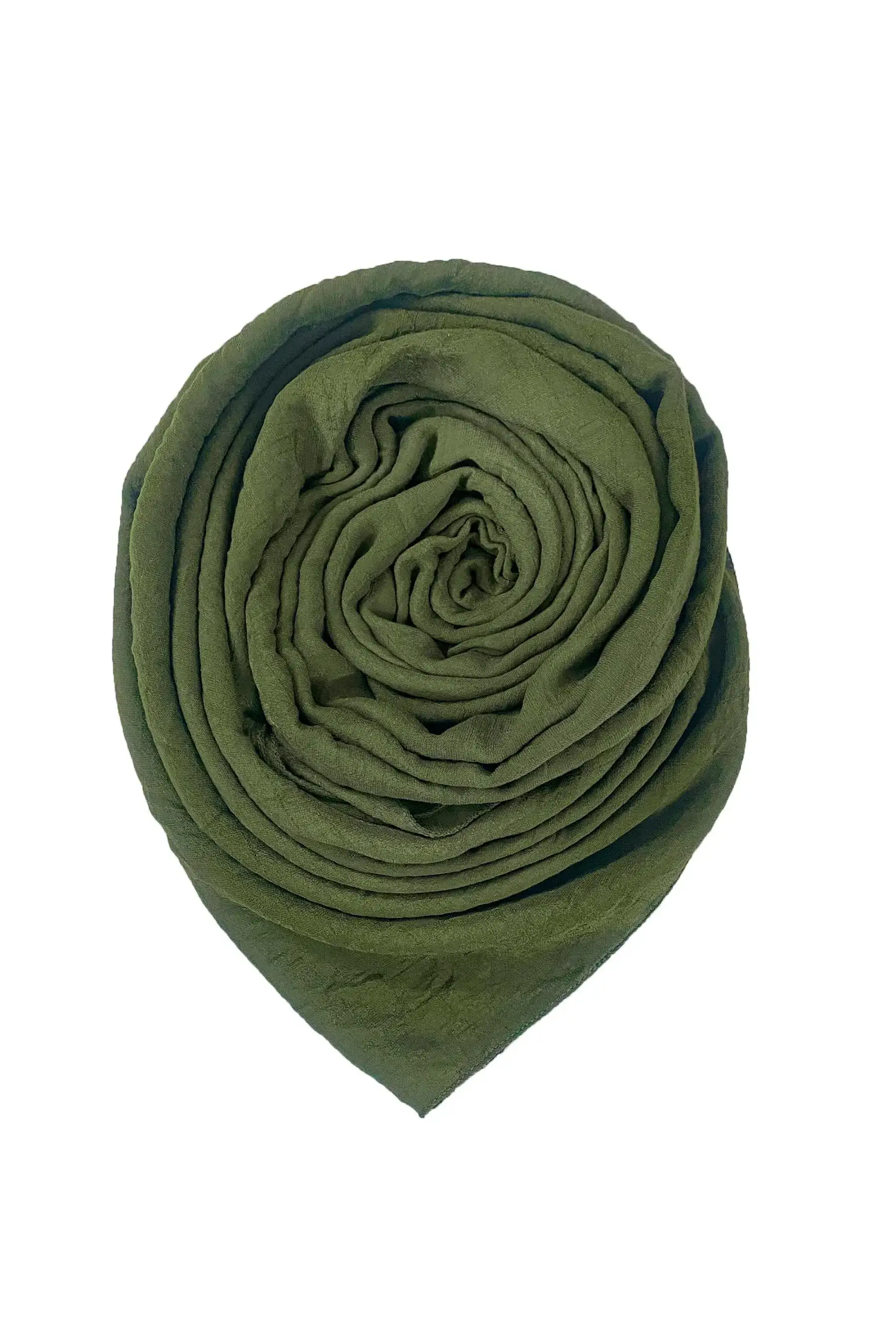 Deep Olive – Cheese Cotton Scarf