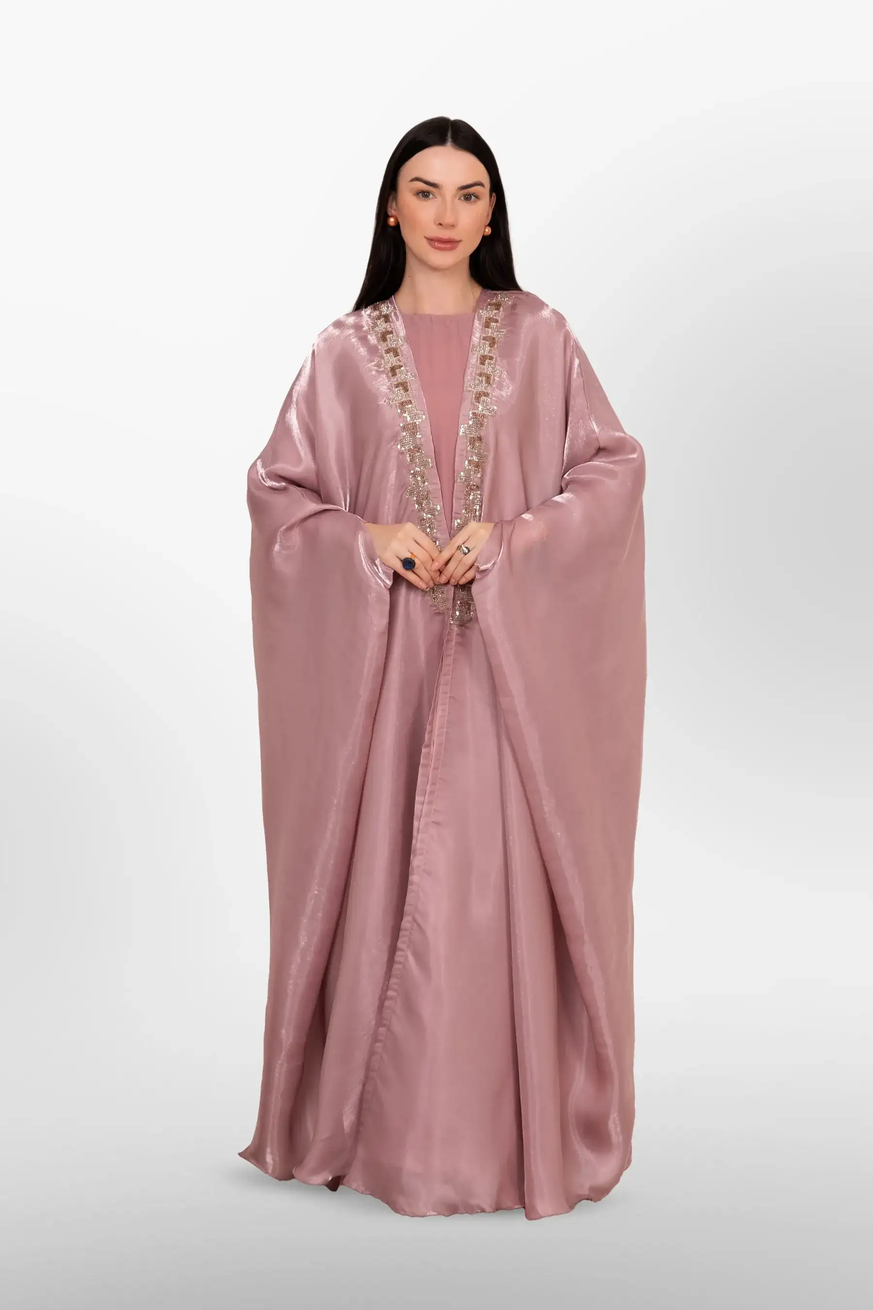 Idyll Knot Abaya-Blush Pink