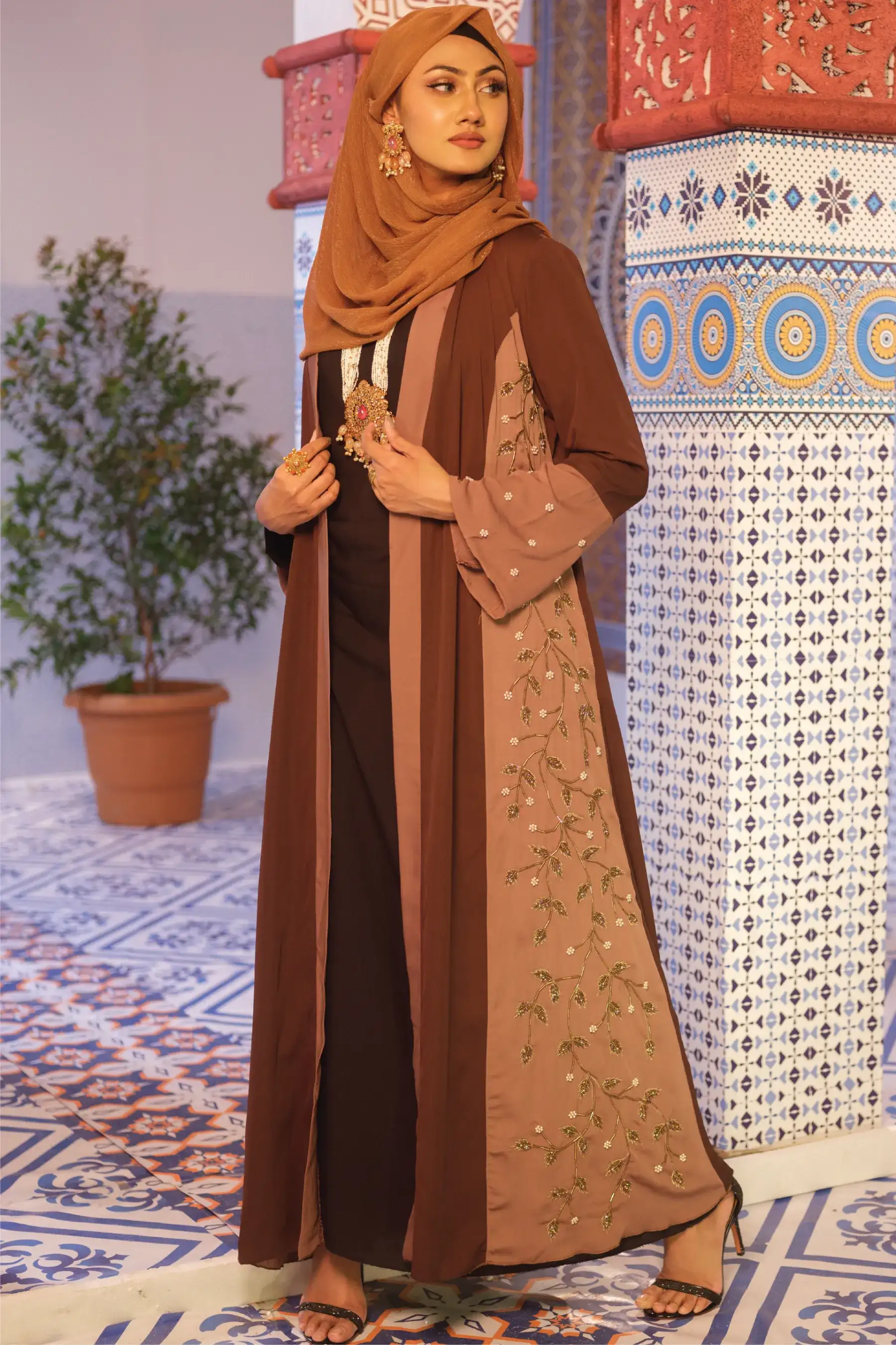 Blossom Kimono-Coffee