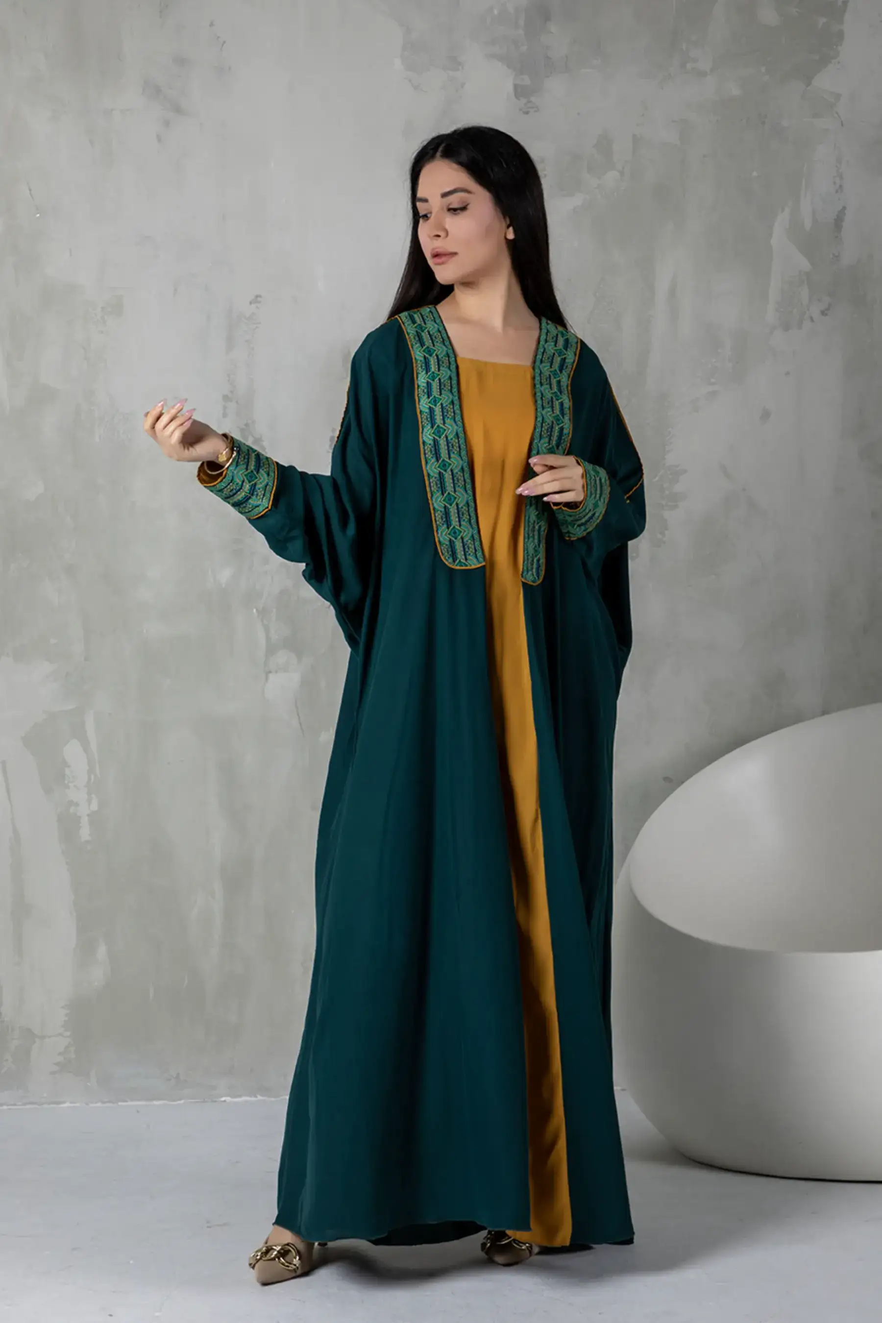Moroccan Abaya - GREEN