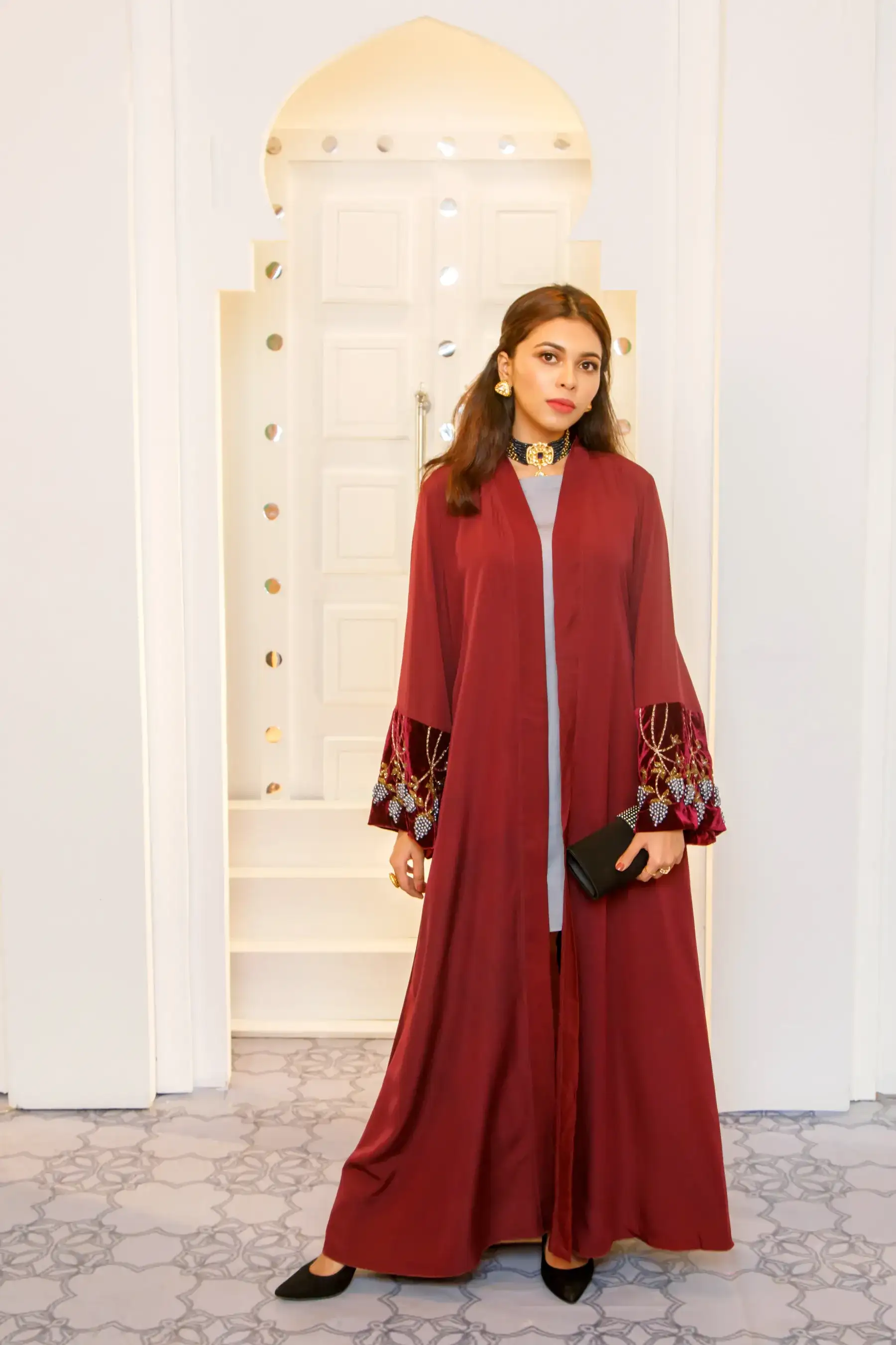 Grape Vine Kimono - PLUM