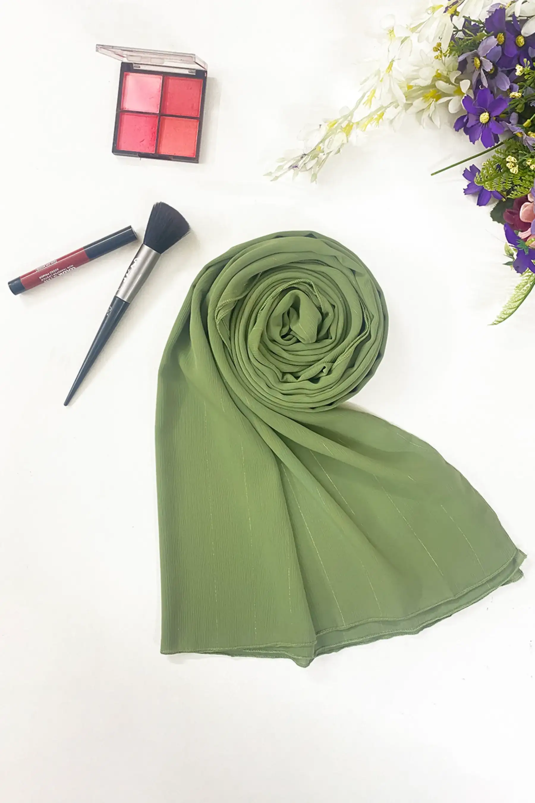 Stripe Scarf - OLIVE