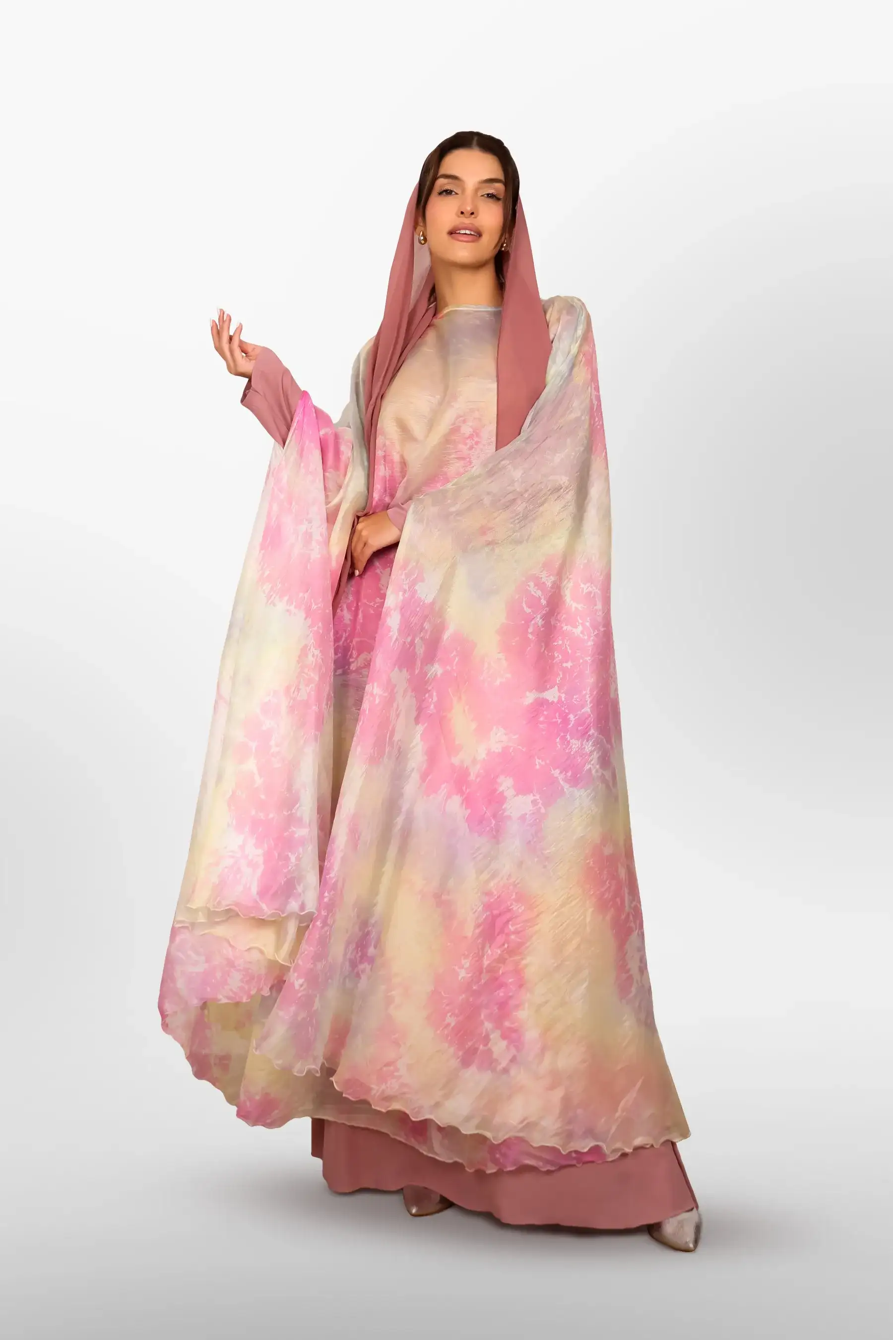 Aurora Cape Gown - Pink
