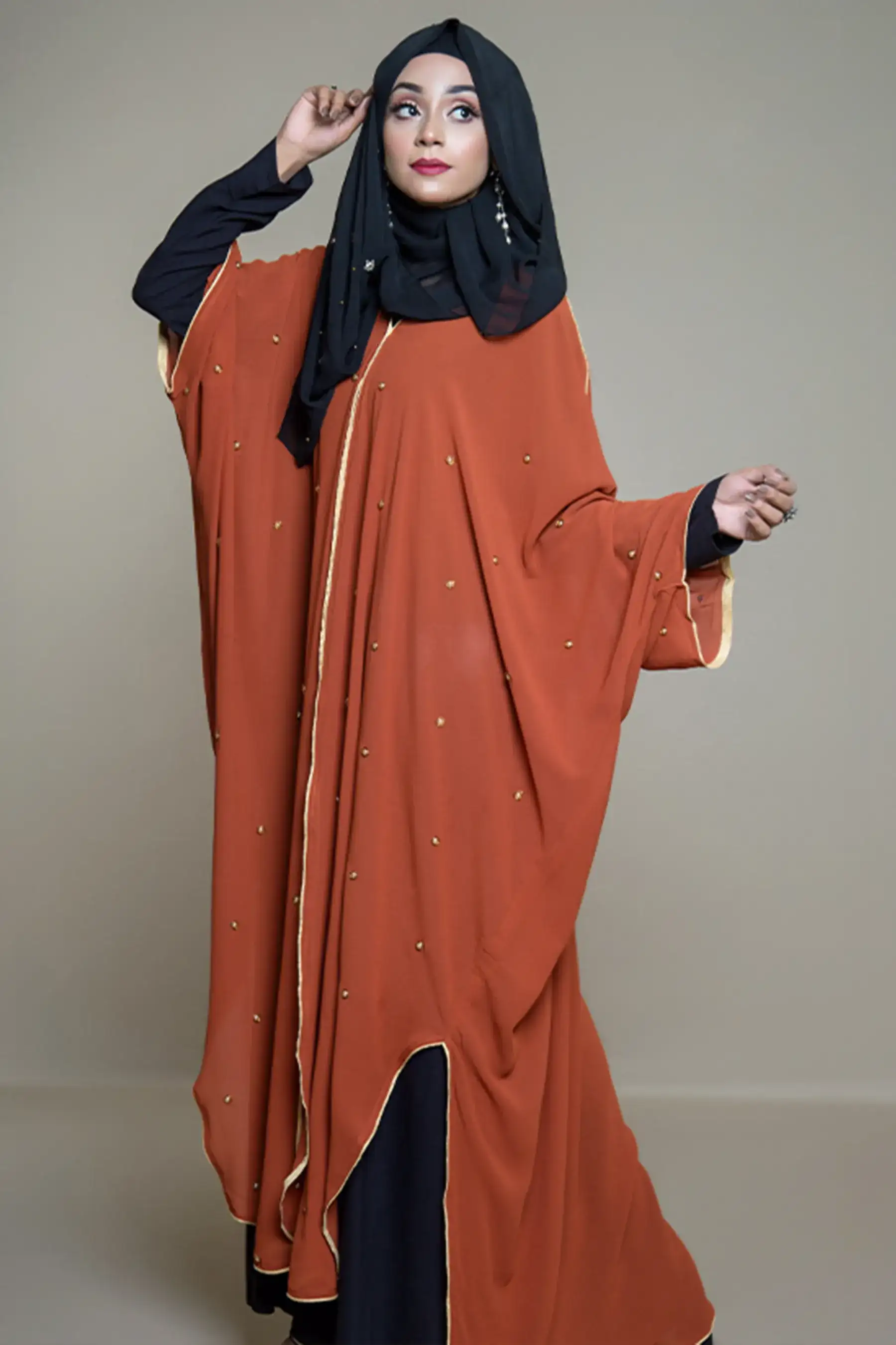 Beadsy Kaftan - rust