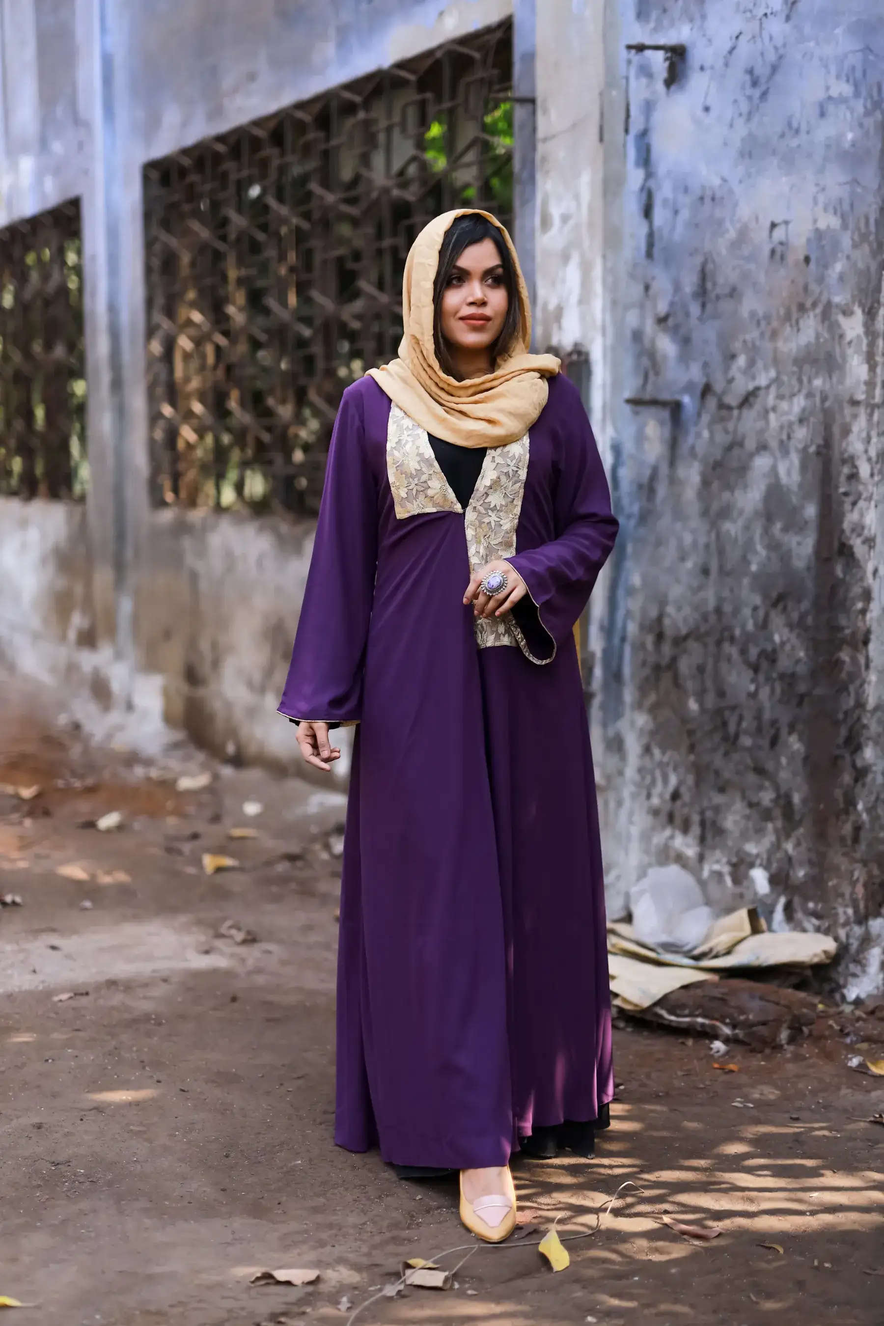 Exclusive Collared Kimono - PURPLE