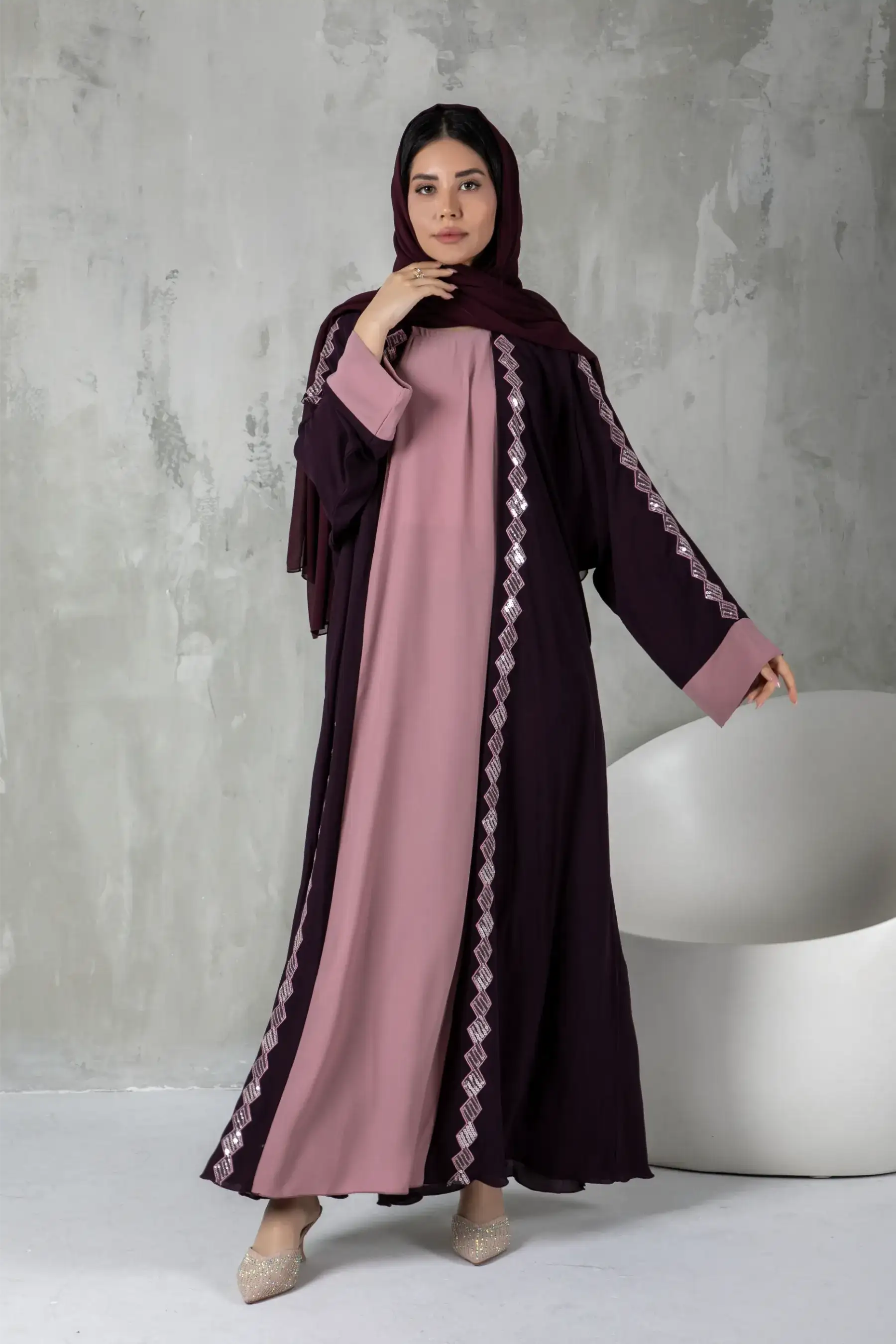 Duo-Chrome ABAYA - Plum