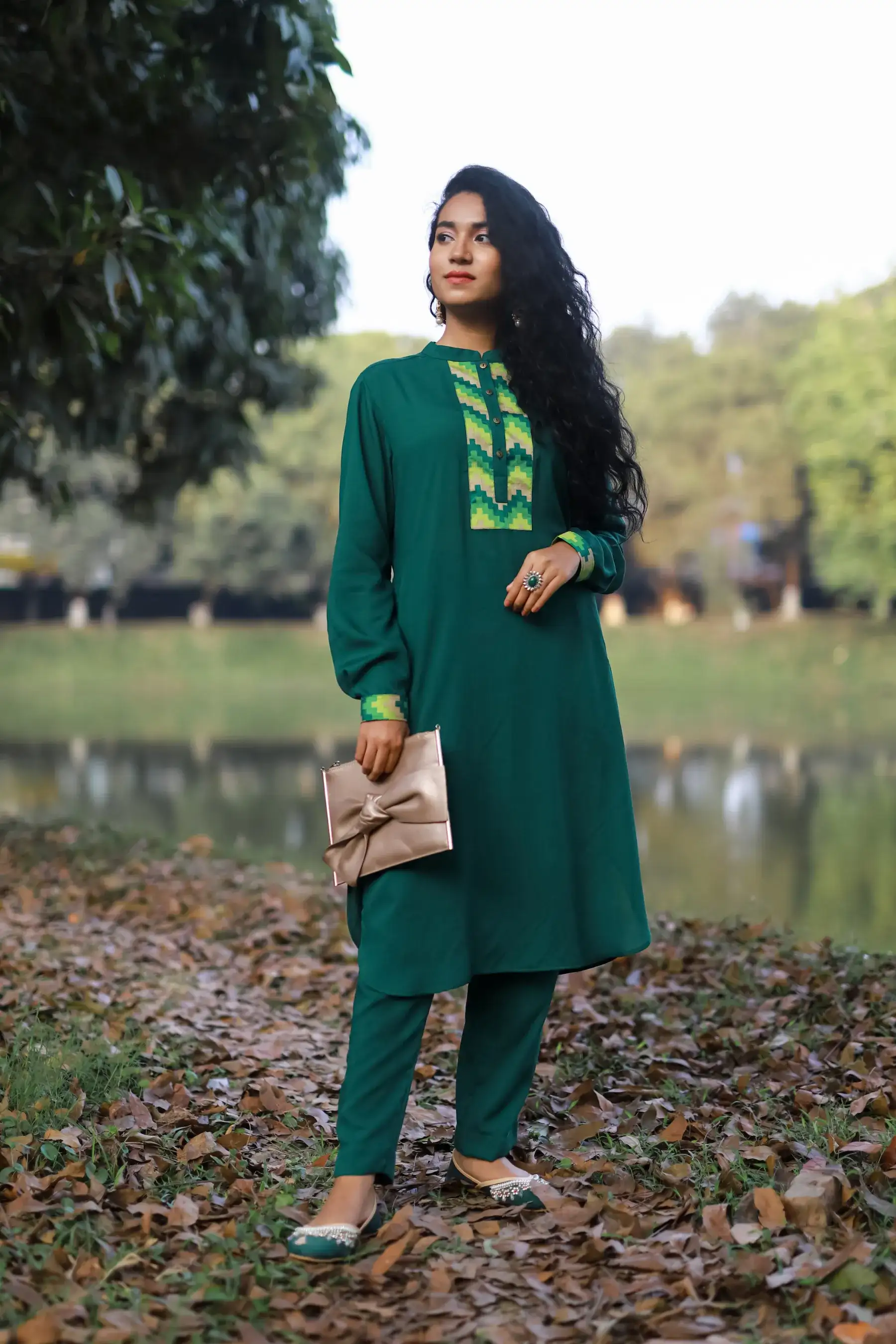 Exclusive Linen Kabli Set - GREEN (Copy)