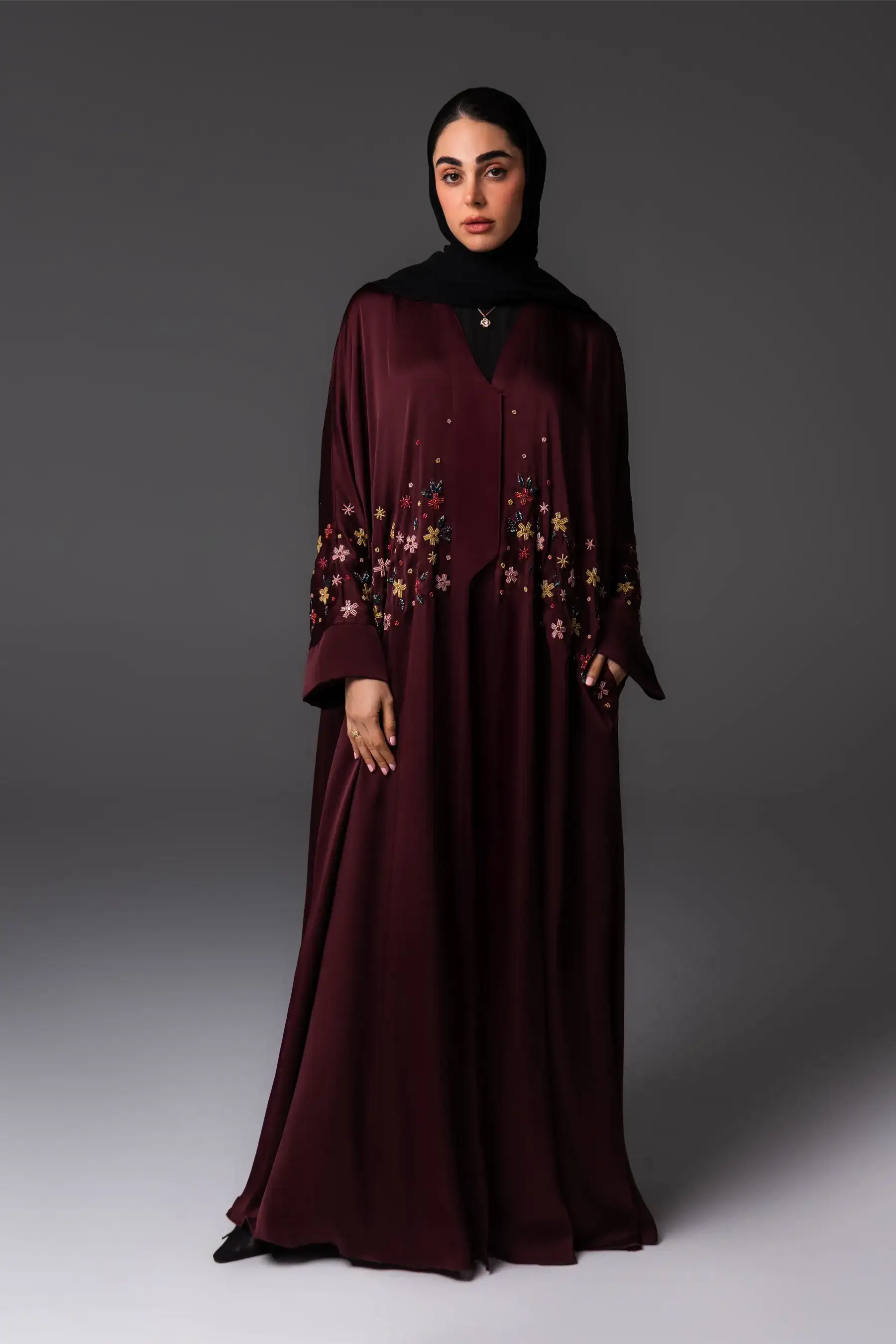 Raiyan Kimono - Burgundy